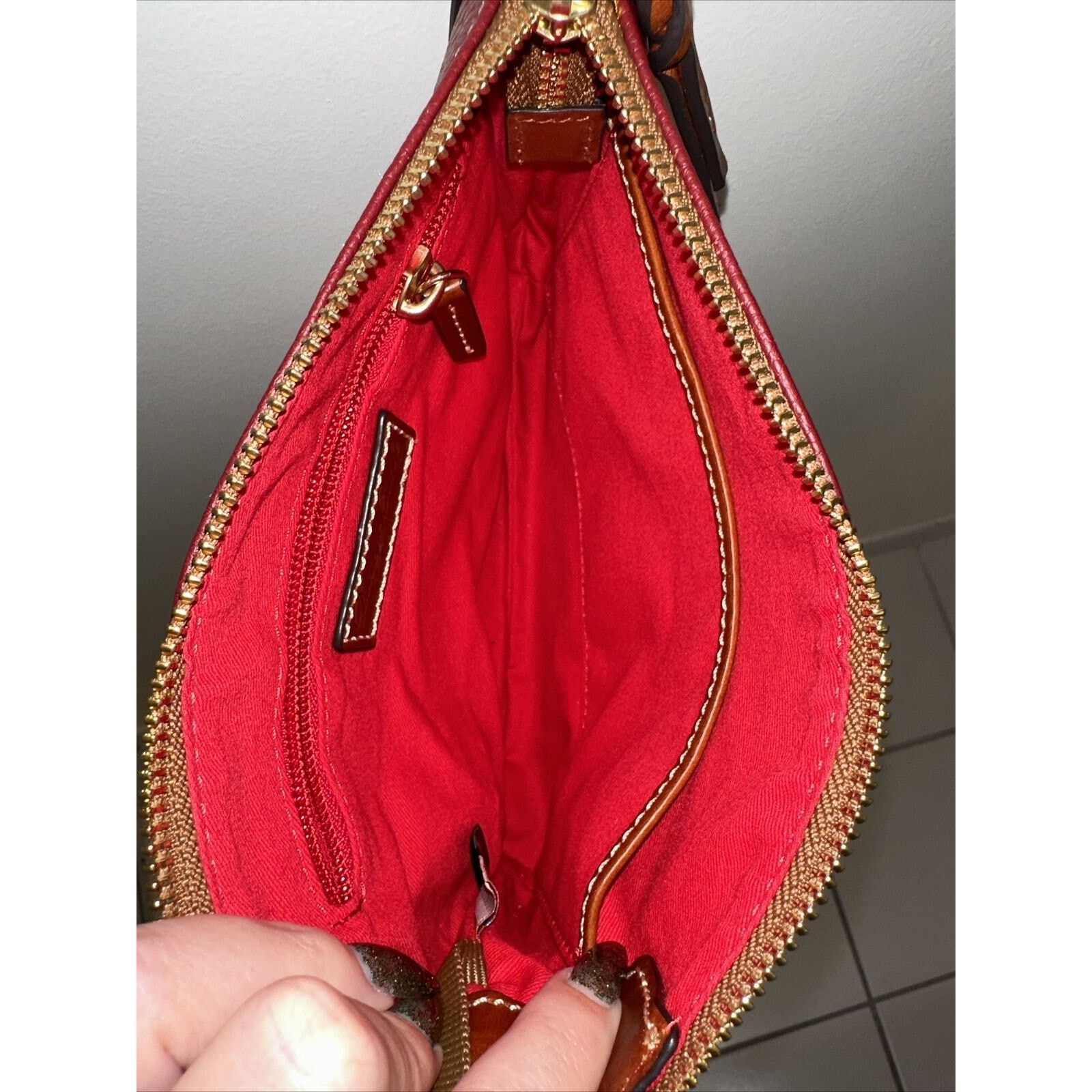 Dooney & Bourke Dooney & Bourke Pebble Leather Ginger Pouchette Crossbody Size ONE SIZE - 6 Thumbnail