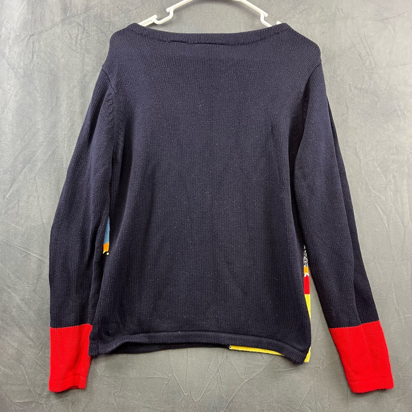 Other 90's Y2K Crazy Horse Knit Sweater Color Block Liz Claiborne Size M / US 6-8 / IT 42-44 - 2 Thumbnail