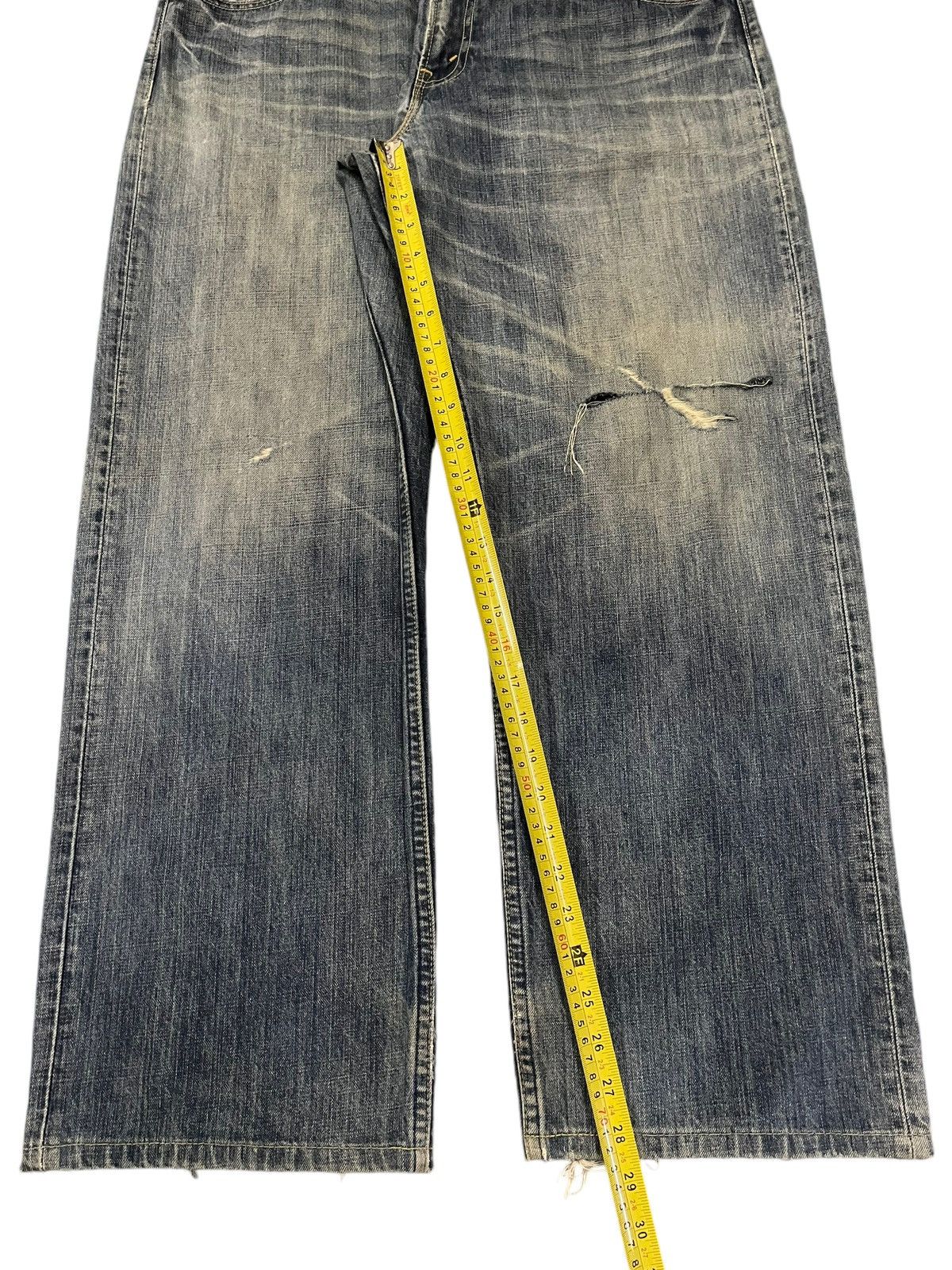 Levi's Vintage 90s Levis 504 Faded Wash Distress Baggy Jeans Size US 35 - 14 Thumbnail