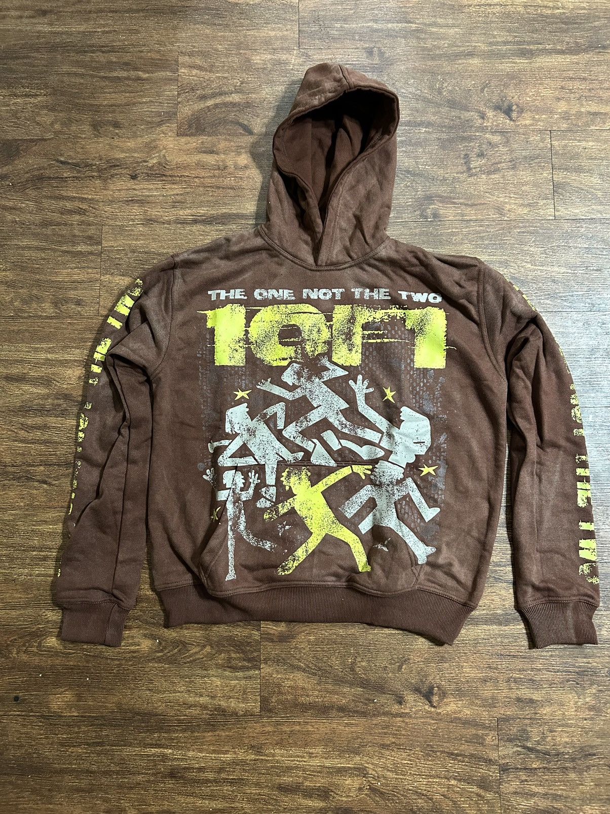 image of 1 Of 1 Abstract Hoodie in Brown, Men's (Size Small)