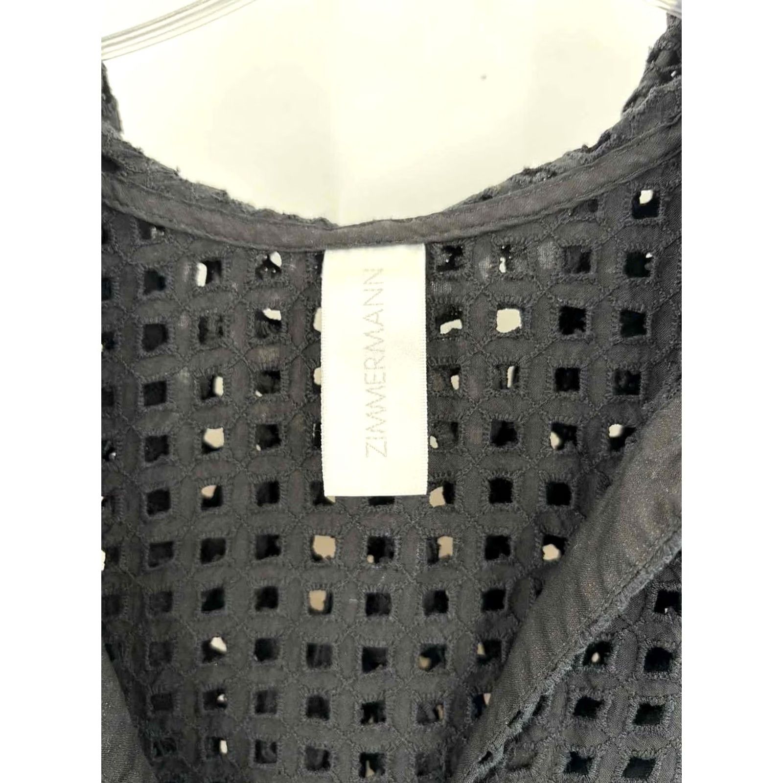 Zimmermann VINTAGE Pre-Owned Zimmermann Black Size 0 Hooded Coverup Size ONE SIZE - 3 Thumbnail