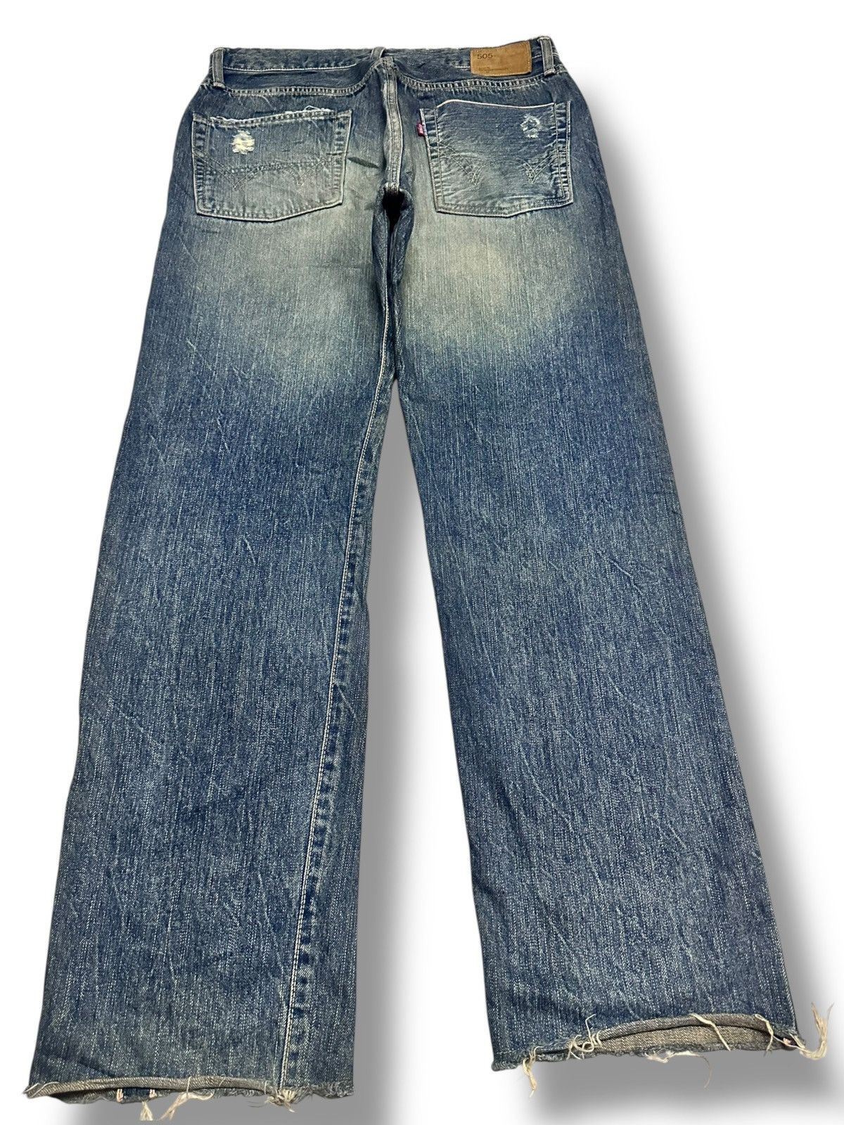 Edwin Edwin 505 Vintage 90's Selvedge Distressed Baggy & Mudwash Size US 33 - 2 Thumbnail