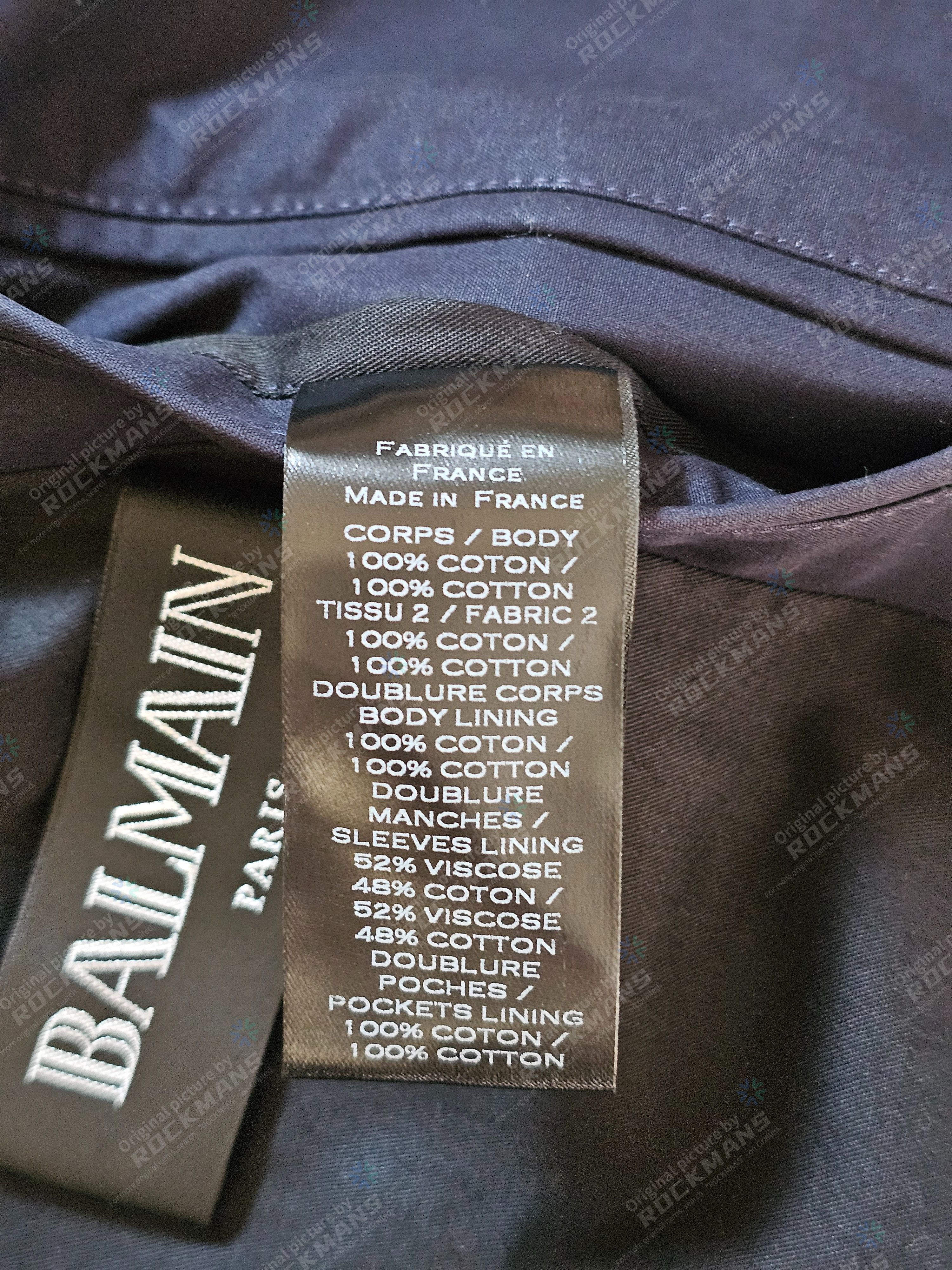 Balmain BALMAIN Men's Dark Blue Biker Blazer Jacket Size 50 Size US L / EU 52-54 / 3 - 7 Thumbnail