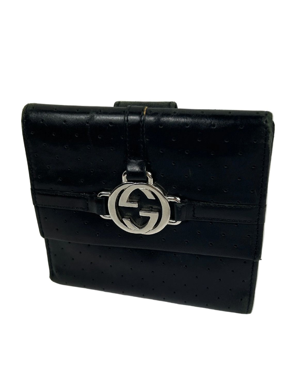 Gucci Gucci GG Black Leather Bifold Wallet Size ONE SIZE - 1 Thumbnail