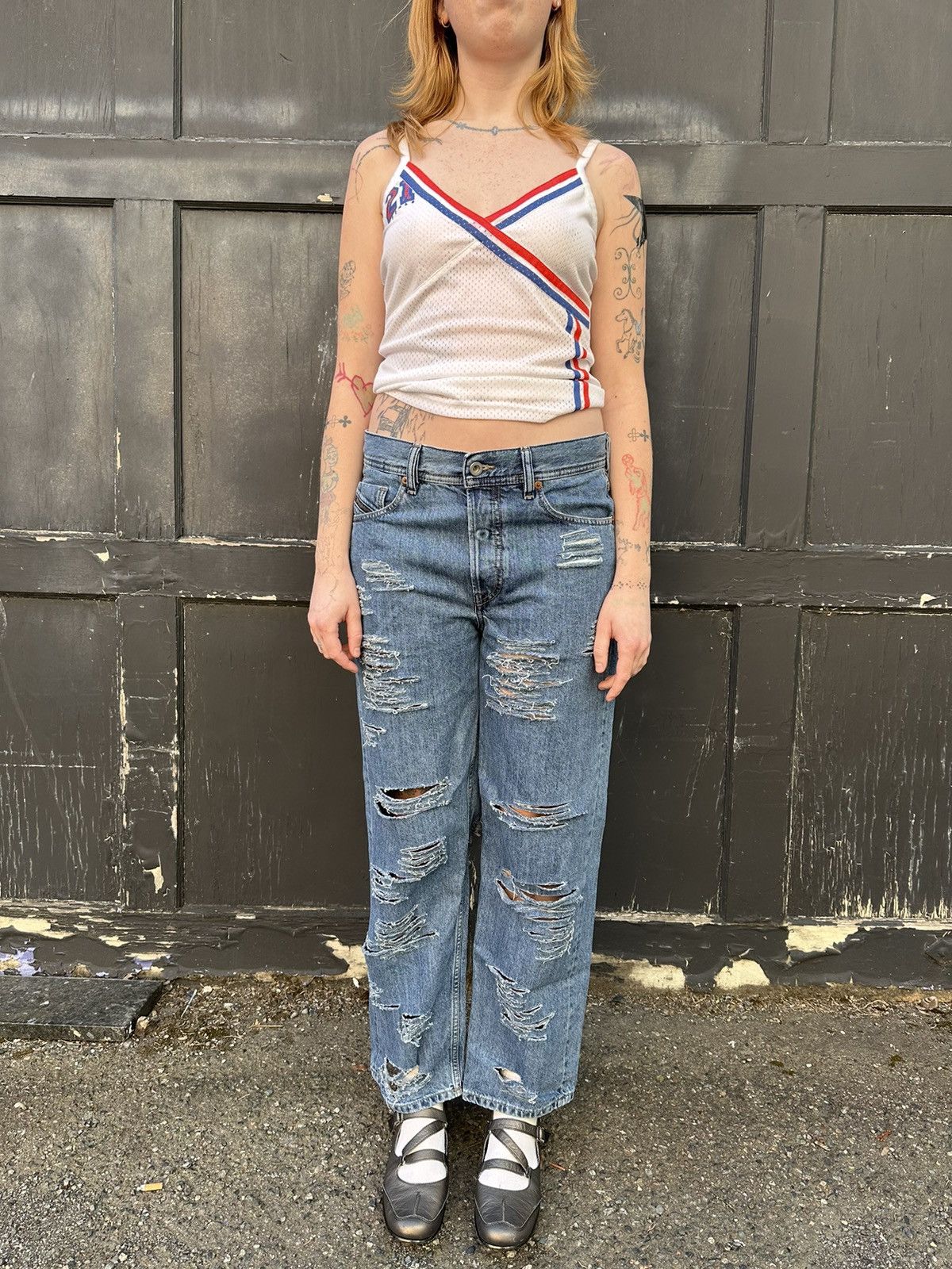 Diesel Diesel ripped denim Size 29" - 4 Thumbnail