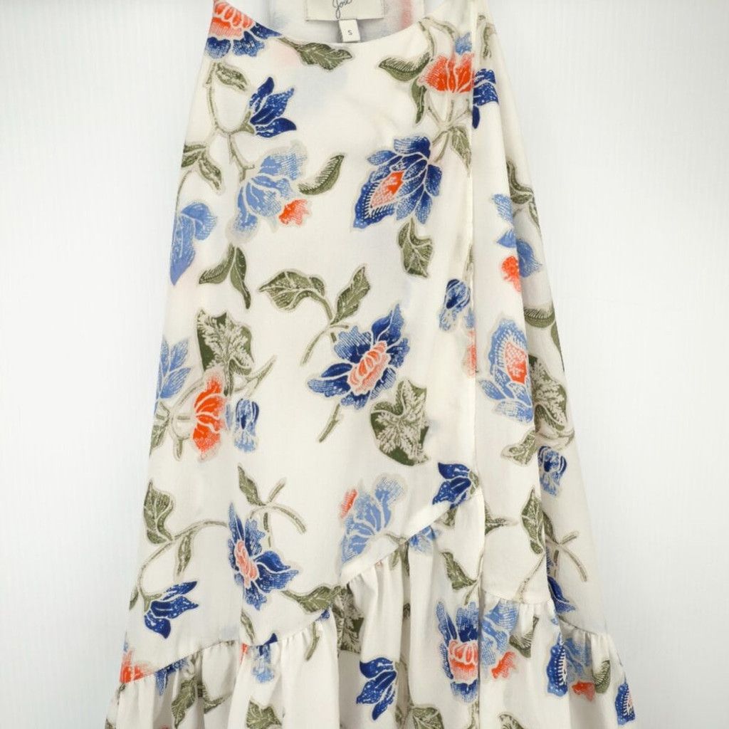 Joie JOIE Derwen Floral Ruffle Hem White Summer Boho Top Size S Size XS / US 0-2 / IT 36-38 - 11 Thumbnail