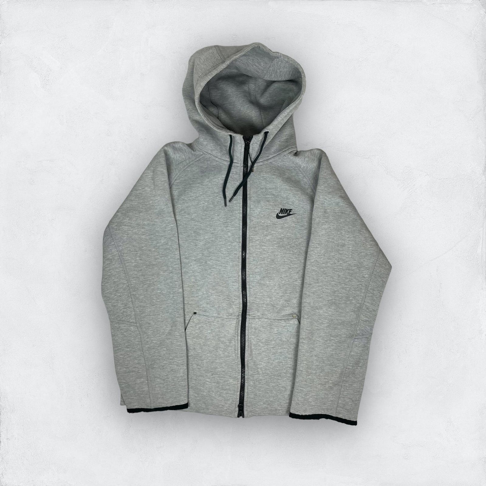 Nike Nike Men's Gray Cotton Long Sleeve Full Zip Hoodie Medium Size US M / EU 48-50 / 2 - 1 Thumbnail