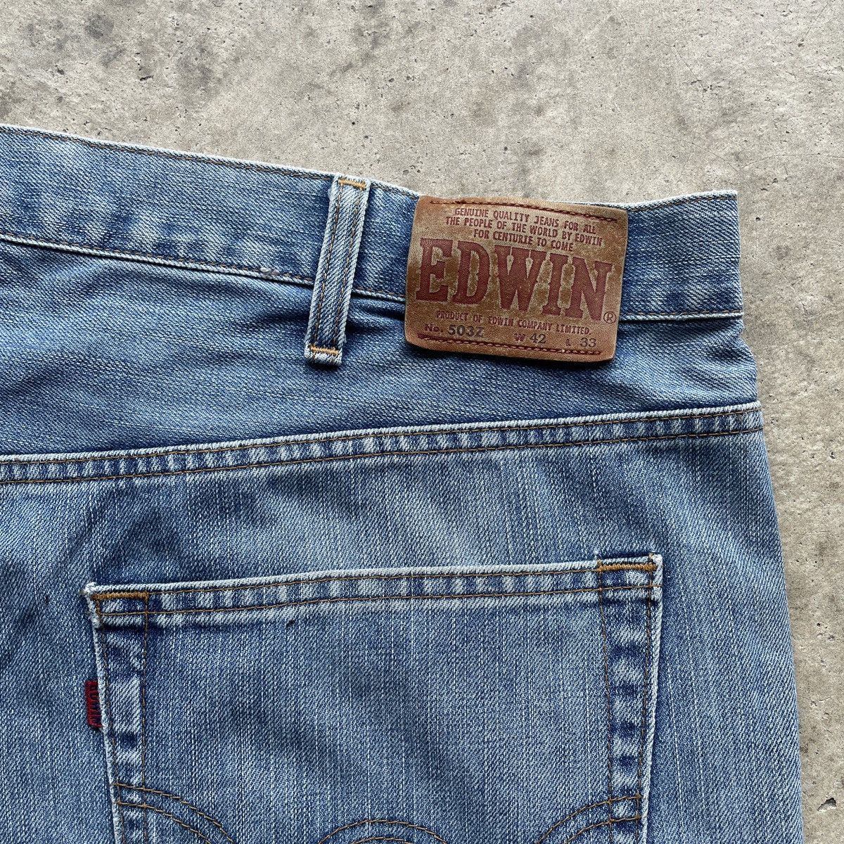 Edwin W42x31💥 Vintage Edwin Distressed Jeans Faded Denim Pants Size US 42 / EU 58 - 8 Thumbnail