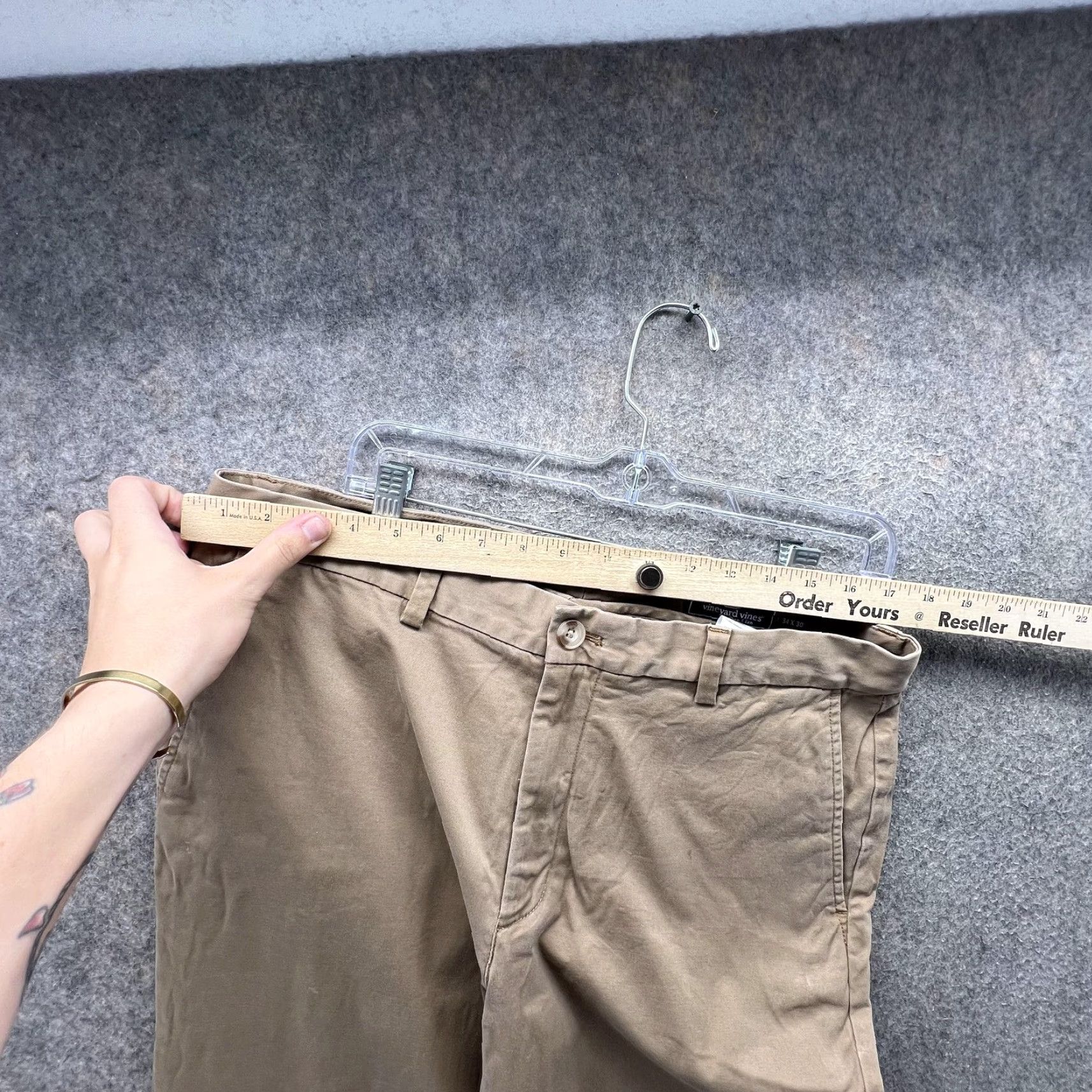 Vineyard Vines Vineyard Vines Breaker Pant Mens 34x30 Beige Chino Stretch Flat Front Casual Pants Size US 34 / EU 50 - 4 Thumbnail