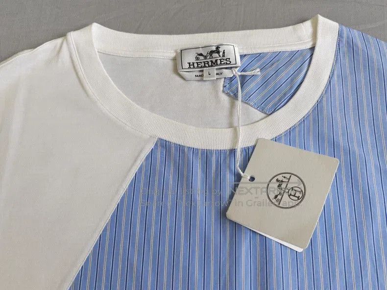 Hermes Hermes Short-sleeved t-shirt, color-blocked cotton Size US L / EU 52-54 / 3 - 3 Thumbnail