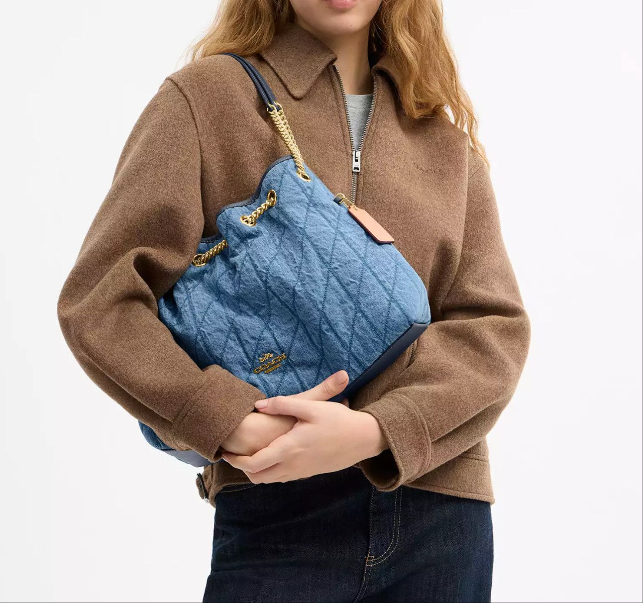 Coach Evelyn Shoulder Bag In Regenerative Cotton With Quilting Size ONE SIZE - 8 Thumbnail