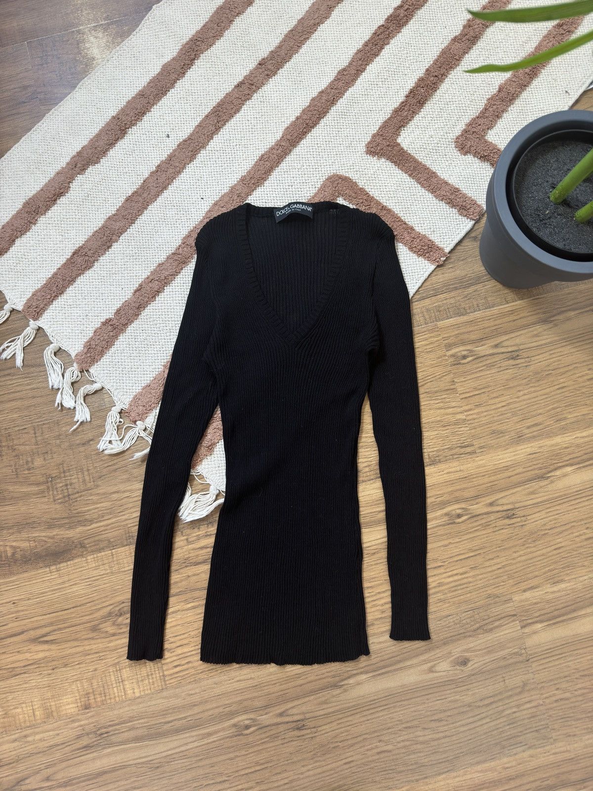 Dolce & Gabbana VINTAGE DOLCE&GABBANA 2000s MESH STRIPED LONG SLEEVE Size S / US 4 / IT 40 - 2 Thumbnail