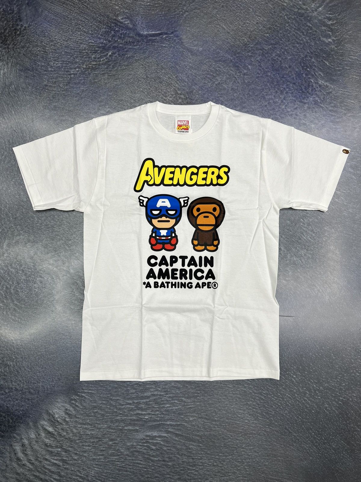 Bape × Marvel Comics Bape x Marvel Milo Captain America T-Shirt Size US M / EU 48-50 / 2 - 1 Thumbnail