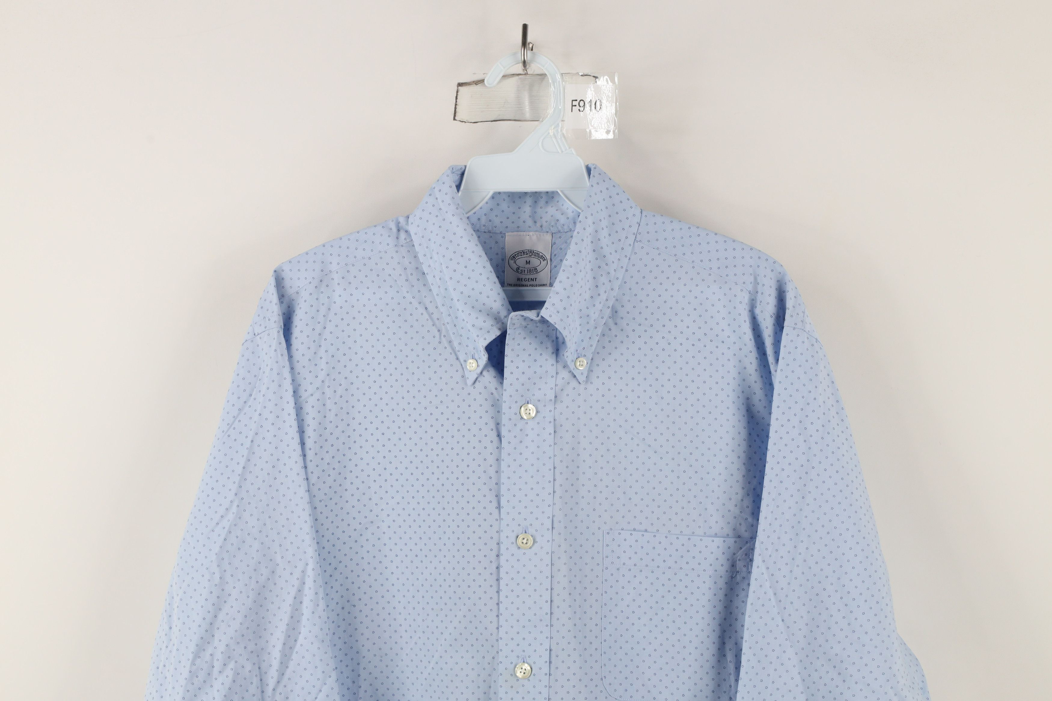 Brooks Brothers × Vintage Brooks Brothers Regent Cotton Button Down Shirt Blue Size US M / EU 48-50 / 2 - 2 Thumbnail