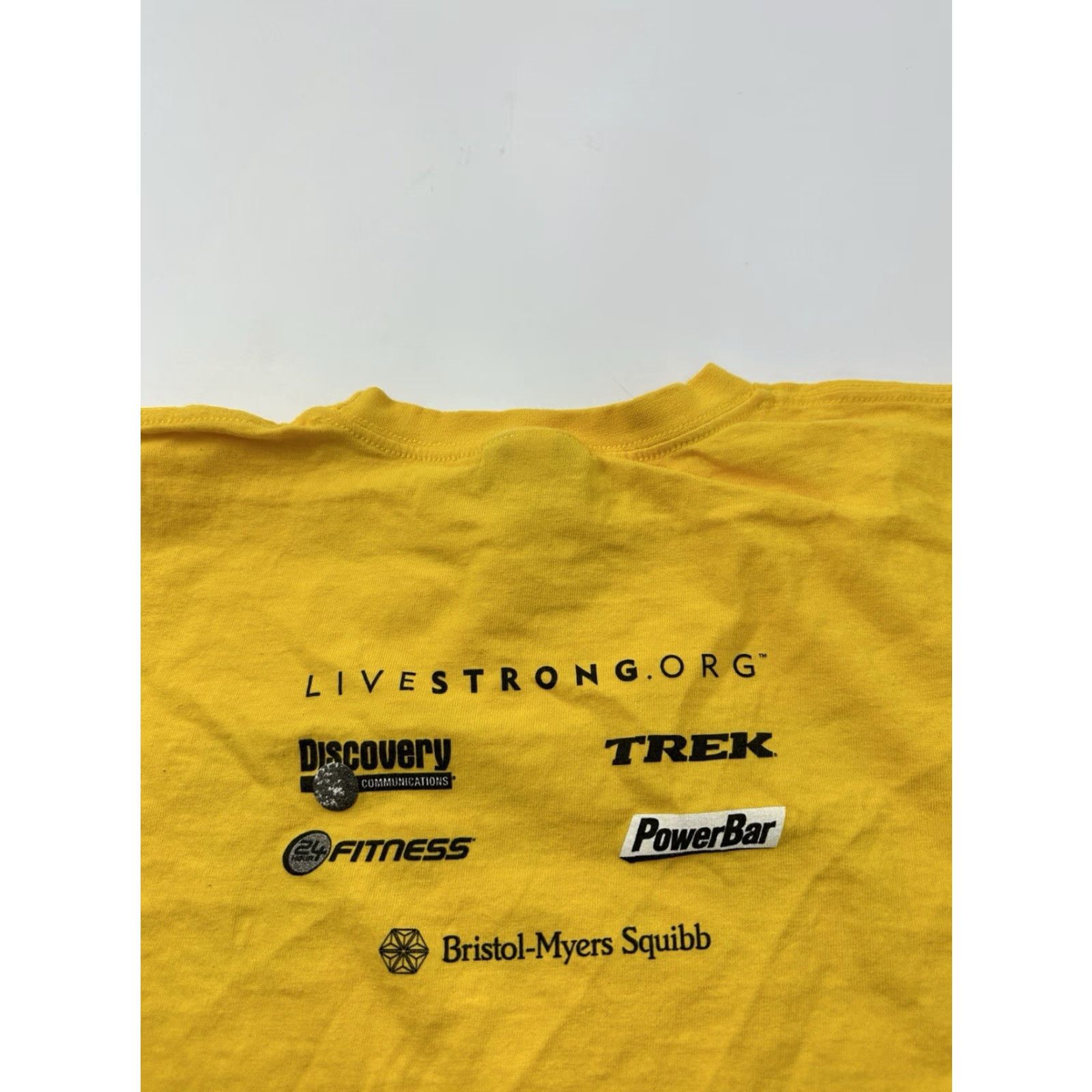 Nike Nike Shirt Mens L Yellow Short Sleeve Livestrong Cycling Portland 2005 Size US L / EU 52-54 / 3 - 6 Thumbnail