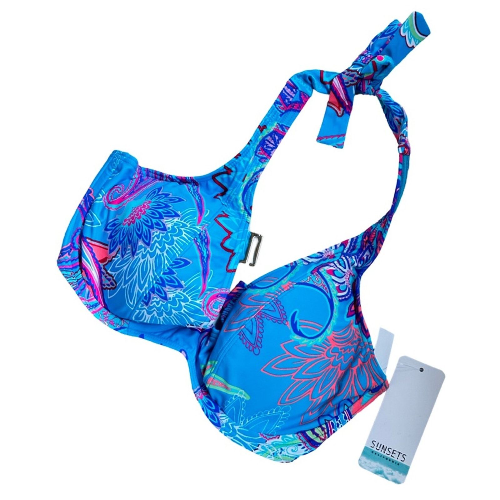 Other Sunsets Muse Halter Bikini Top In Caribbean Breeze Size ONE SIZE - 3 Thumbnail