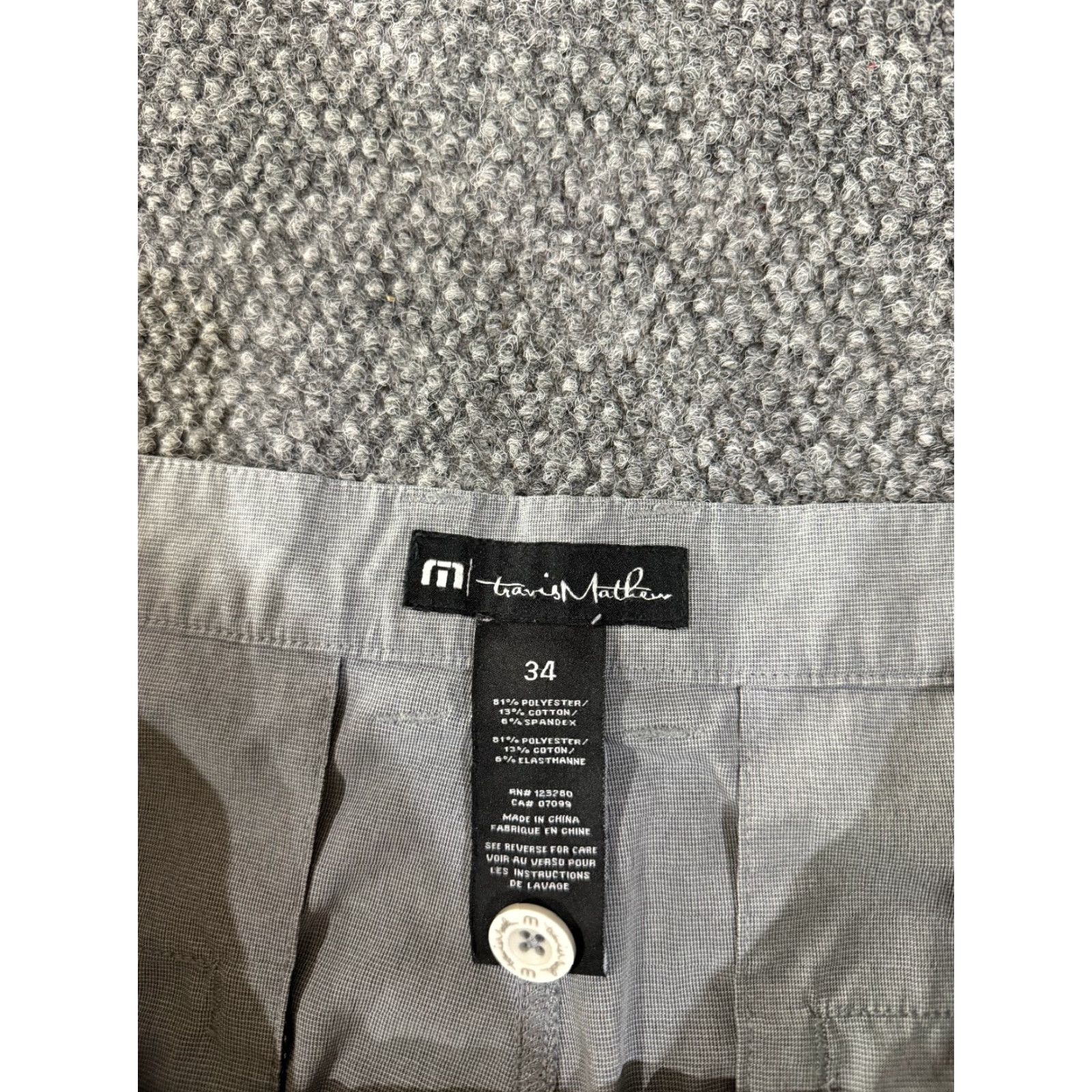 TravisMathew Travis Mathew Shorts Mens 34 Gray Golf Casual Stretch Chino Performance Size US 34 / EU 50 - 4 Thumbnail