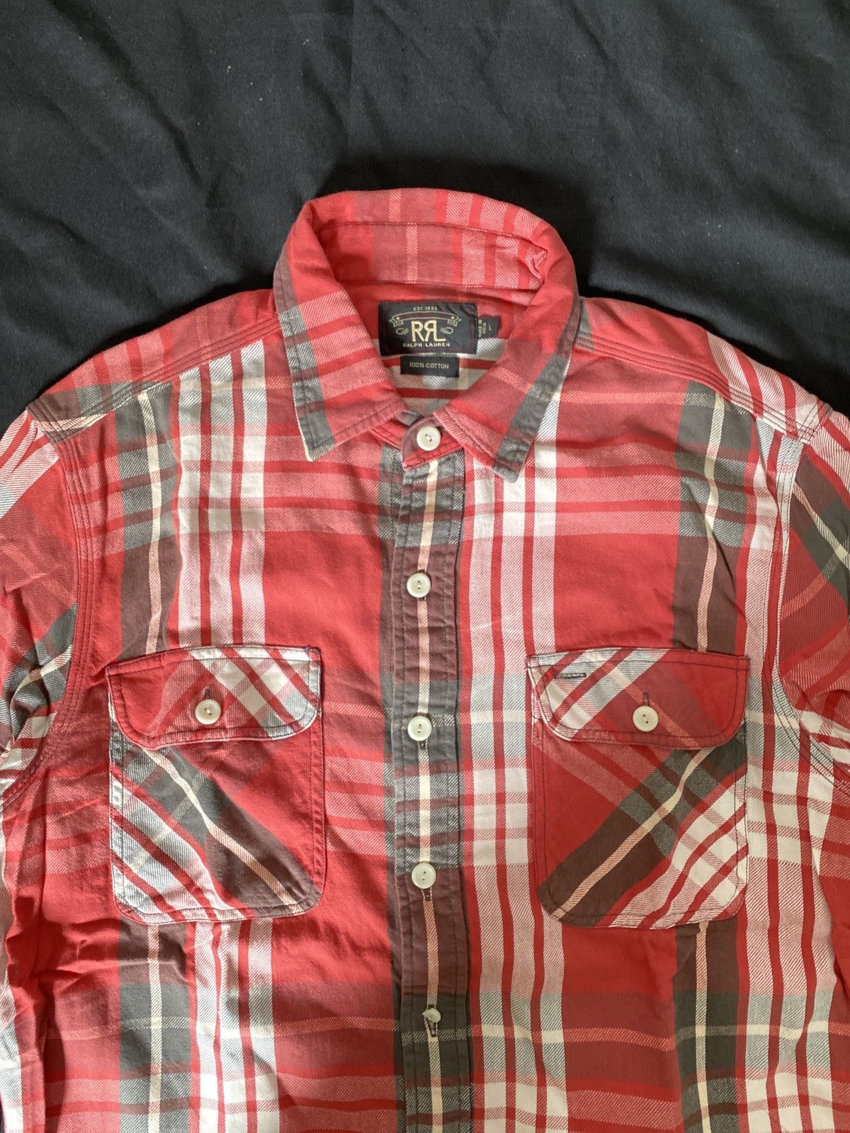 RRL Ralph Lauren RRL Thick Plaid Shirt Size US L / EU 52-54 / 3 - 2 Thumbnail