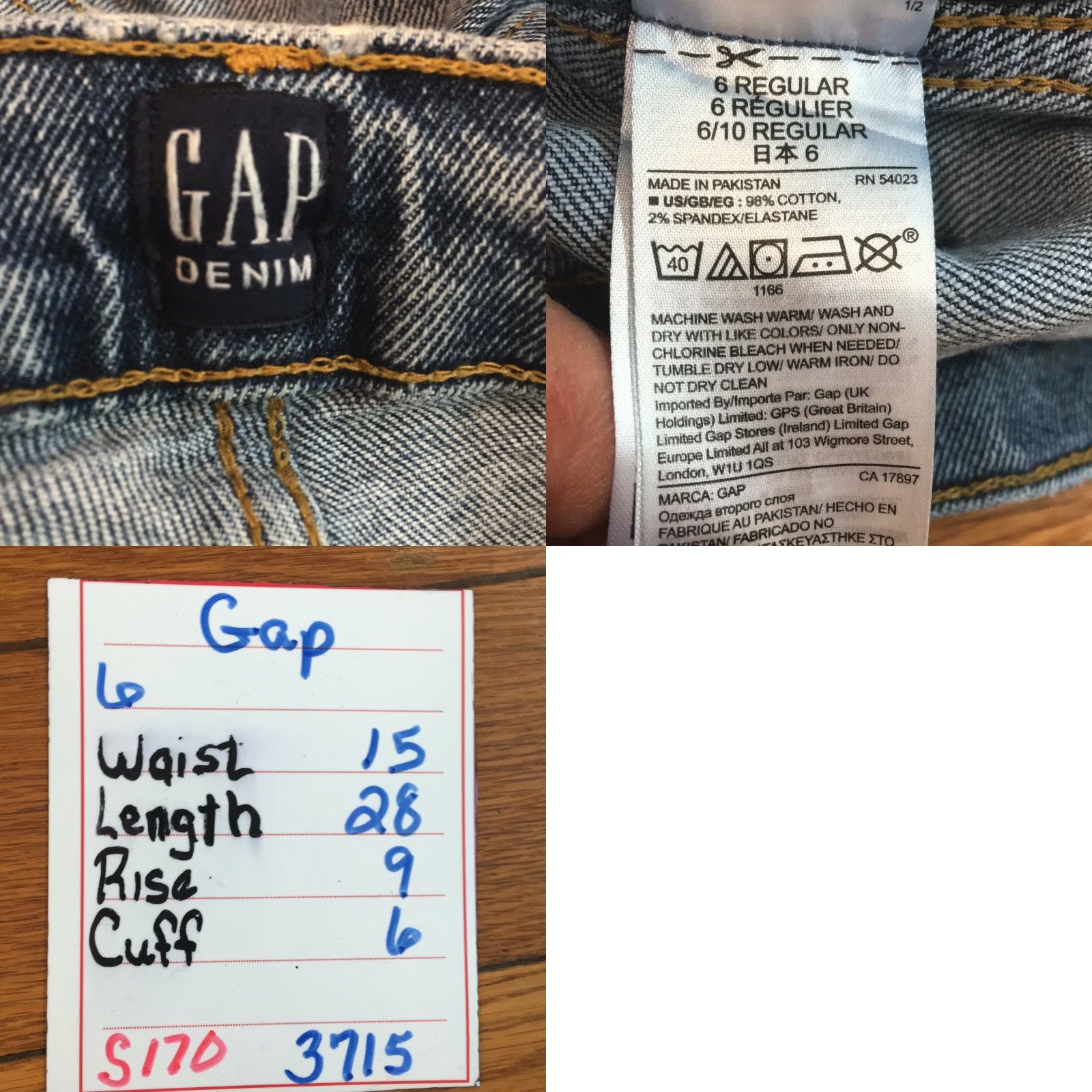 Gap Gap Denim Jeans Women's Regular Size 6 Mid Rise Distressed Straight Blue 30x28 Jeans Size 28" / US 6 / IT 42 - 8 Thumbnail