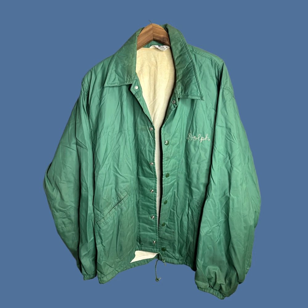 Coach Vintage 80'S West Wind Jacket Mens Large Green Coach Snap Button Lined Dolph Embroidered Size US L / EU 52-54 / 3 - 1 Thumbnail