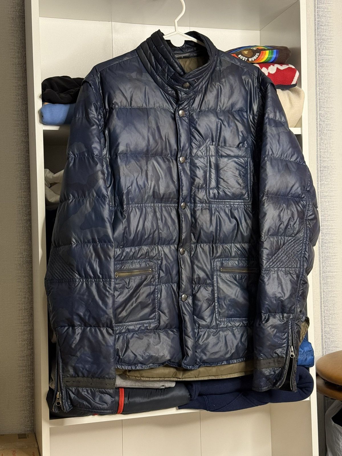 JET SET Jet Set St.Moritz 2in1 Camo Navy Blue Down jacket size 5 Size US L / EU 52-54 / 3 - 3 Thumbnail