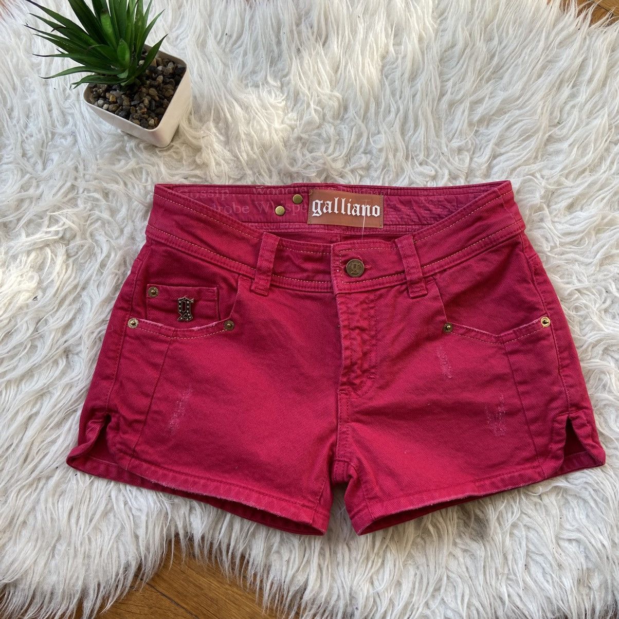 📌 NEW John Galliano Y2K Crazy Damen Bermuda Mini Shorts