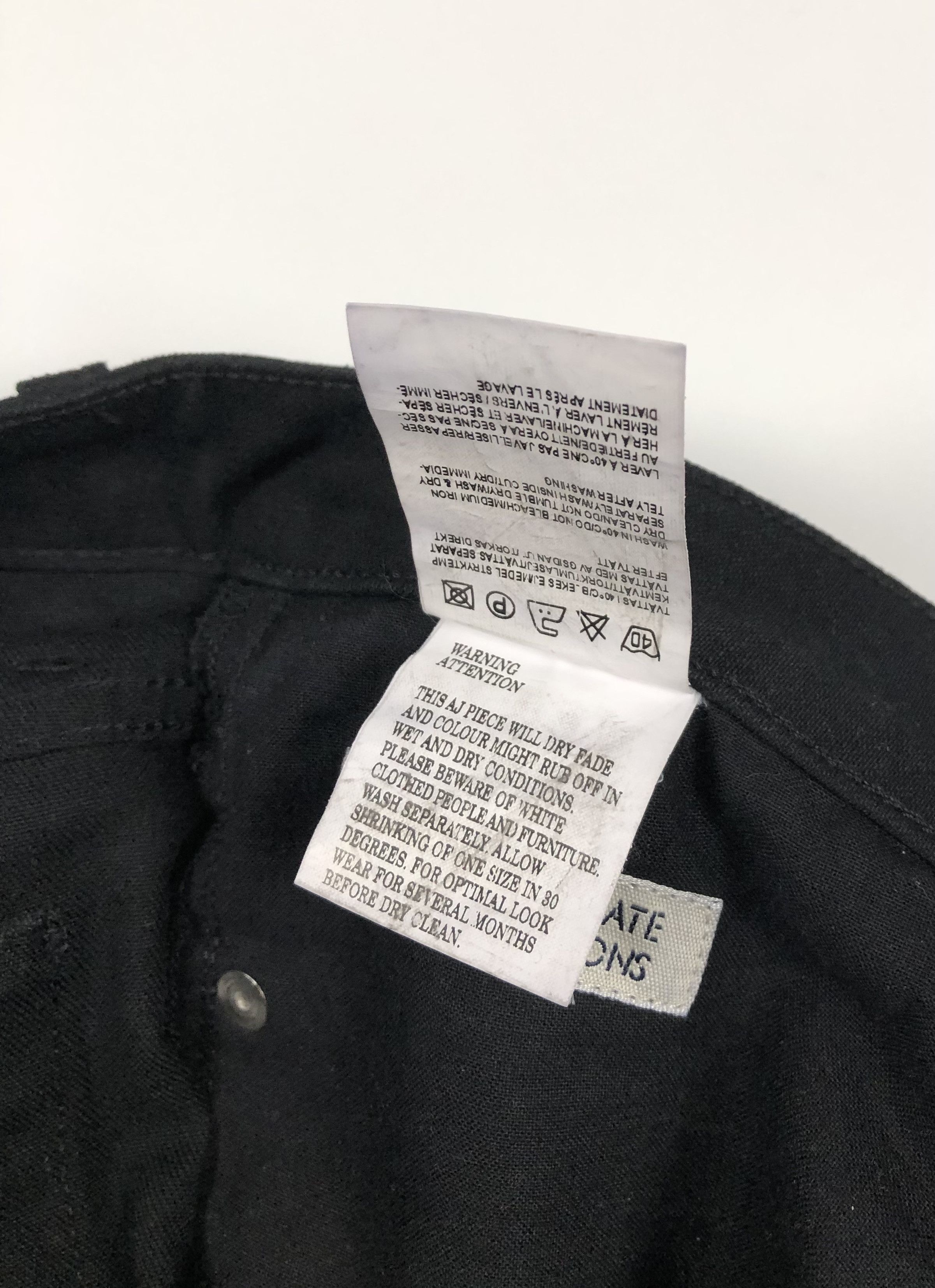 Acne Studios Acne Jeans Hep Black Stretch Stockholm Sweden Suede Size 29" - 9 Thumbnail