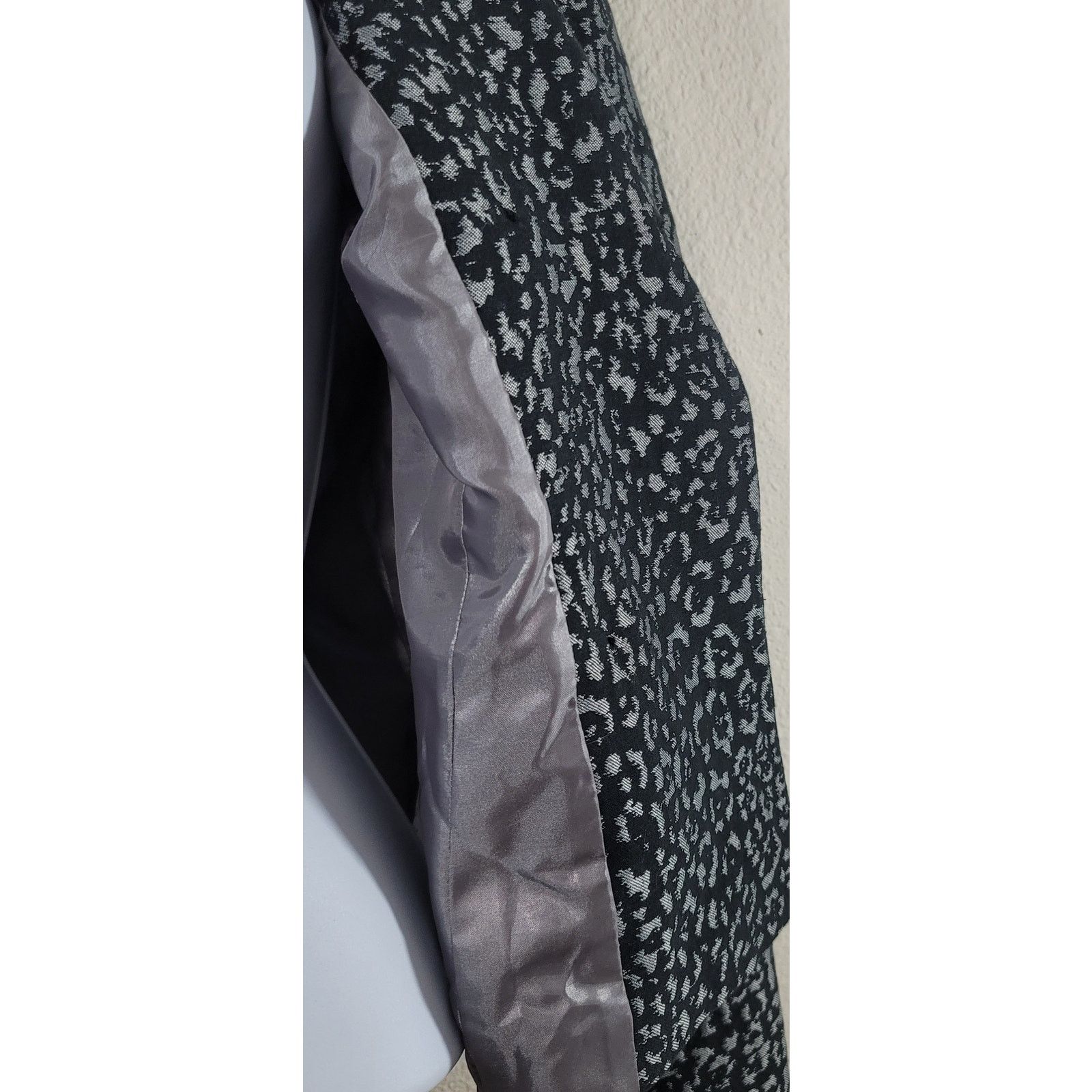 Other VTG Liz Claiborne Suits Black Silver Abstract Print Blazer 4 Size S / US 4 / IT 40 - 6 Thumbnail