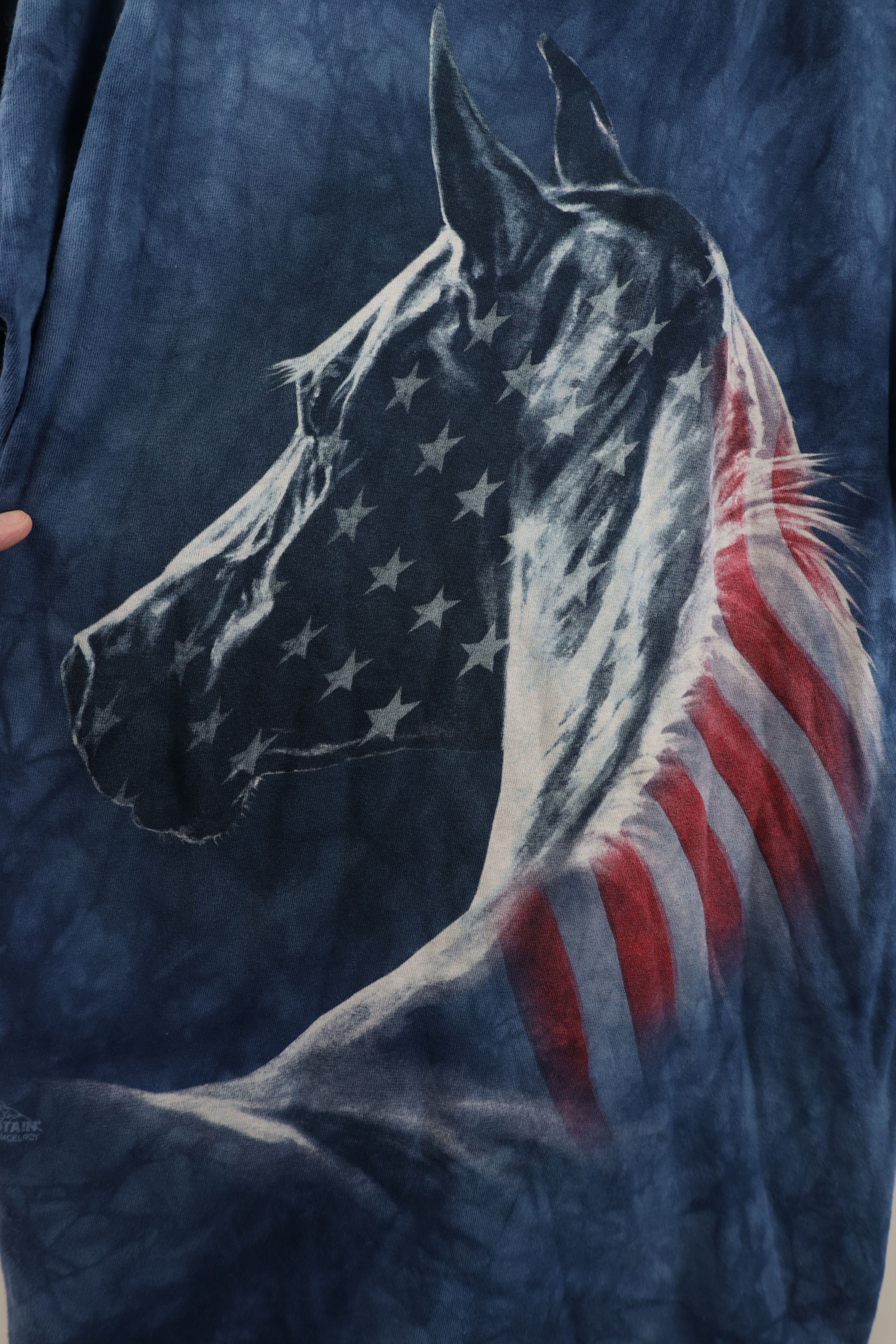 Vintage Vintage Y2K Streetwear USA Flag Horse Equestrian T-Shirt Size US XL / EU 56 / 4 - 4 Thumbnail