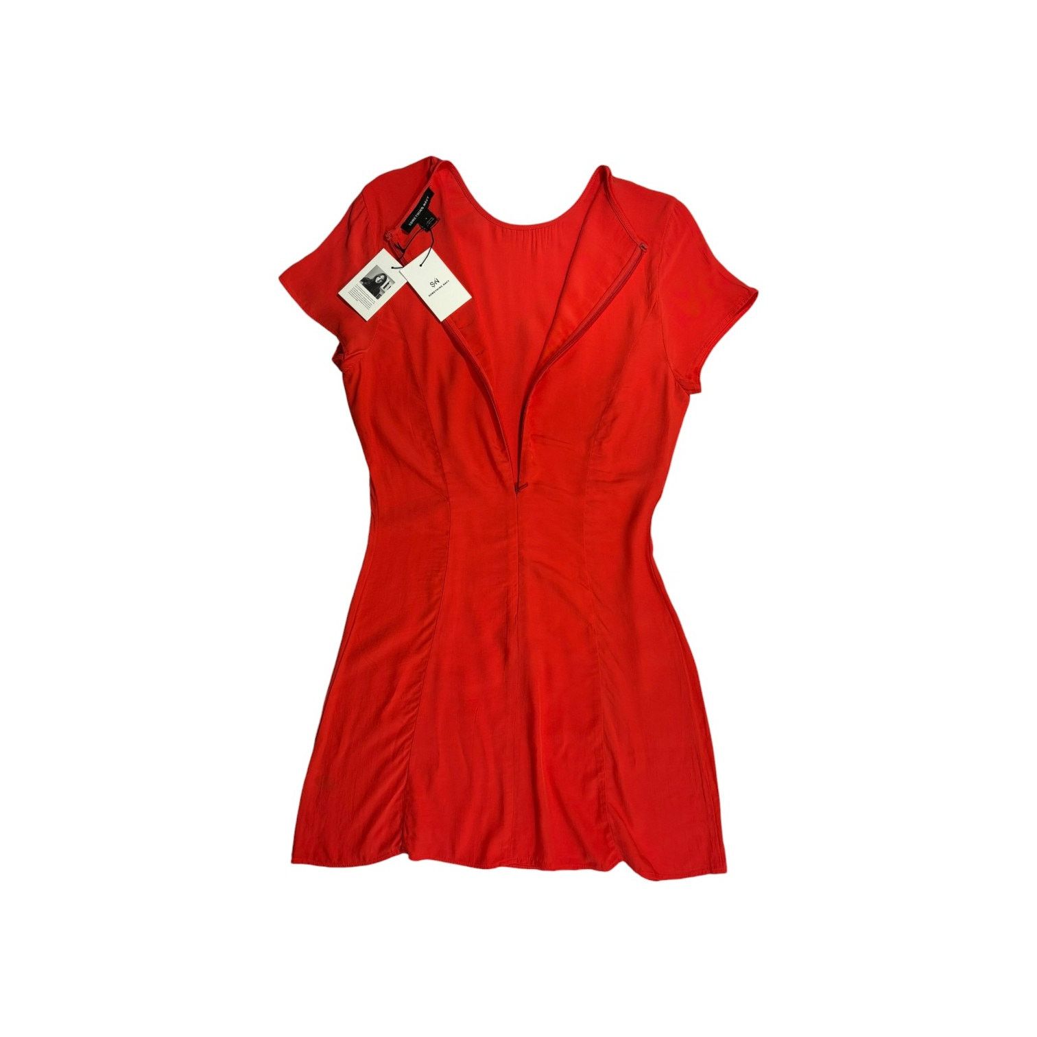 Other NWT Something Navy Tangerine Dress Small Short Sleeve Mini Size S / US 4 / IT 40 - 3 Thumbnail