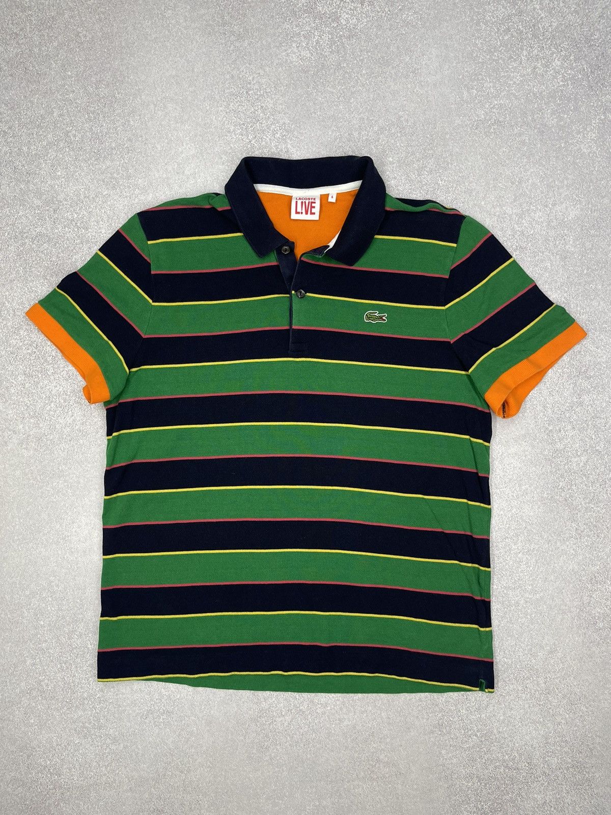 Lacoste Mens Lacoste Live Polo Striped Multicolored Y2K Size US M / EU 48-50 / 2 - 2 Thumbnail