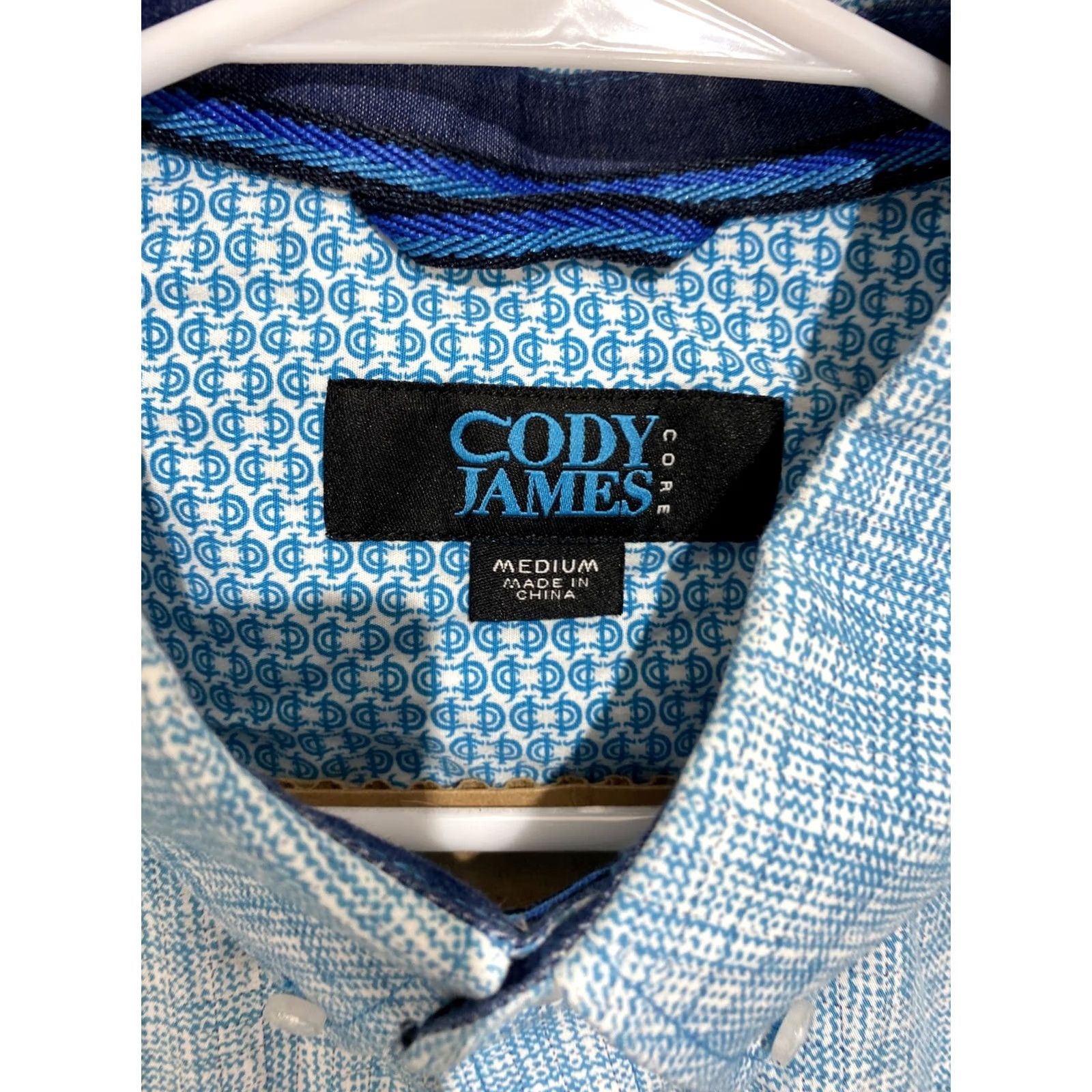 Cody James Cody James Button-Up Short Sleeve Shirt Mens Medium Blue White Plaid Size US M / EU 48-50 / 2 - 2 Thumbnail