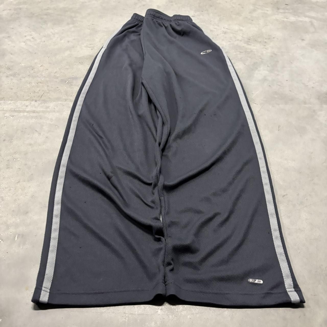 Japanese Brand × Vintage Crazy Vintage Y2K/2000s Grey Striped Skater Streetwear Track Pants! Size US 30 / EU 46 - 2 Thumbnail