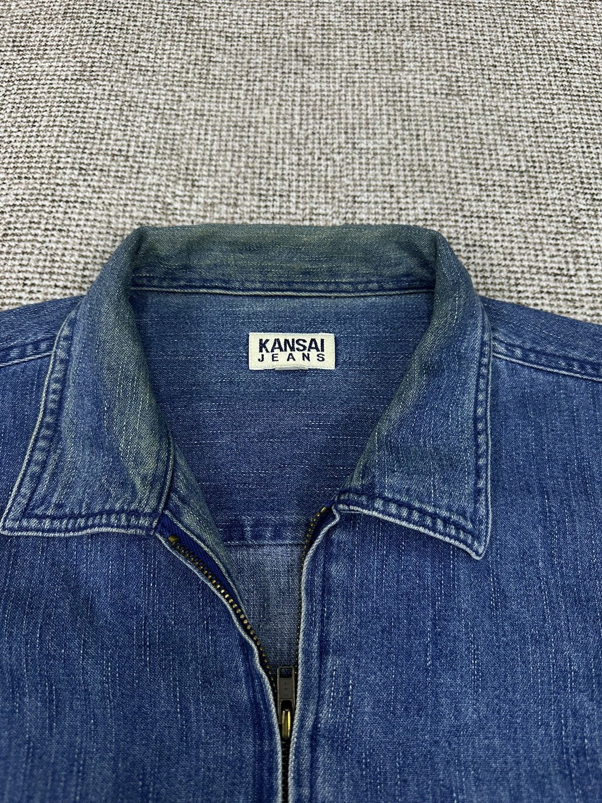 Kansai Yamamoto Kansai Jeans Vintage Zipper Jacket Z266 Size US L / EU 52-54 / 3 - 5 Thumbnail