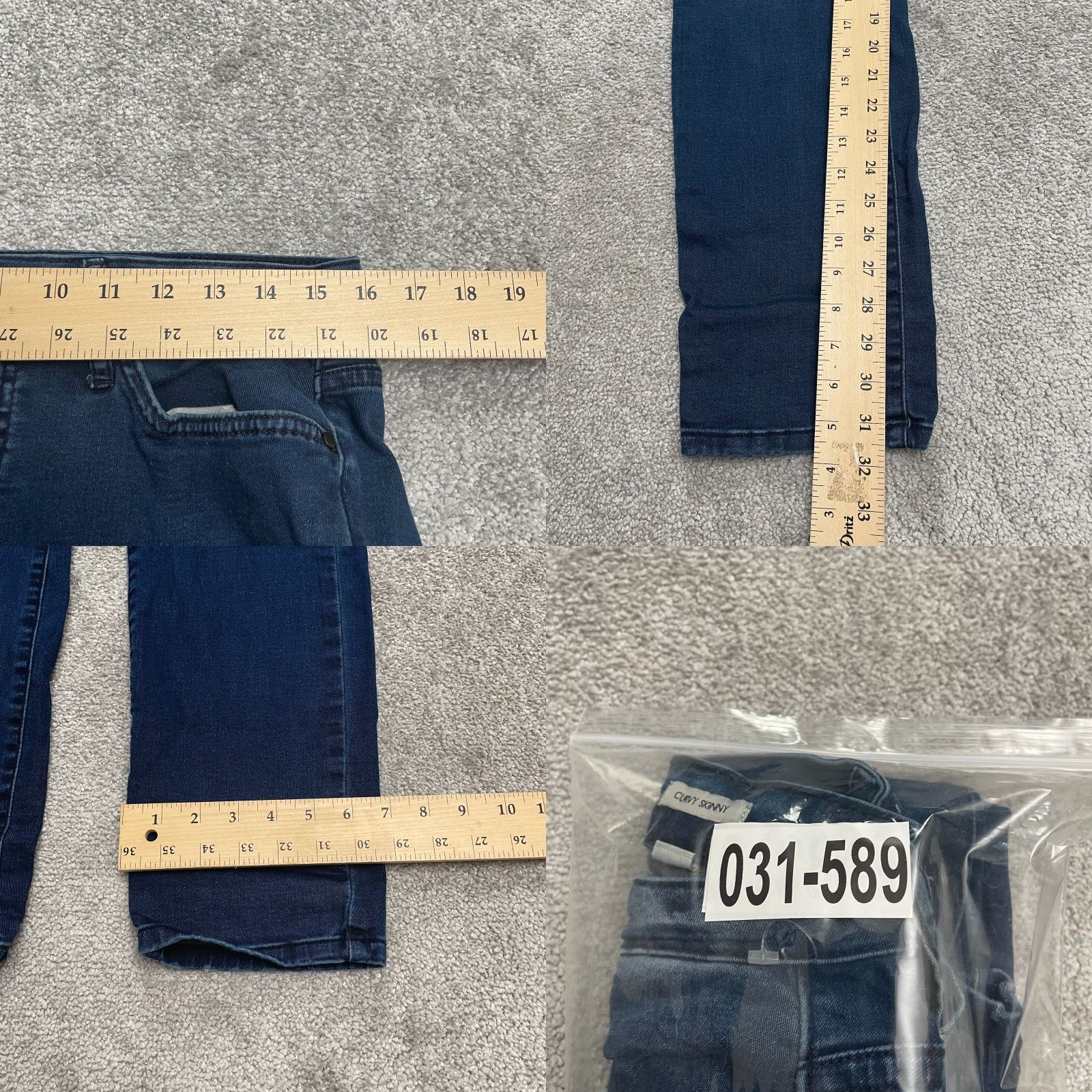 Calvin Klein Calvin Klein Jeans Womens Curvy Skinny Denim Blue Dark Wash 30 32x31.5 Modern Classic USA Designer Curvy Skinny Size 30" / US 8 / IT 44 - 9 Thumbnail