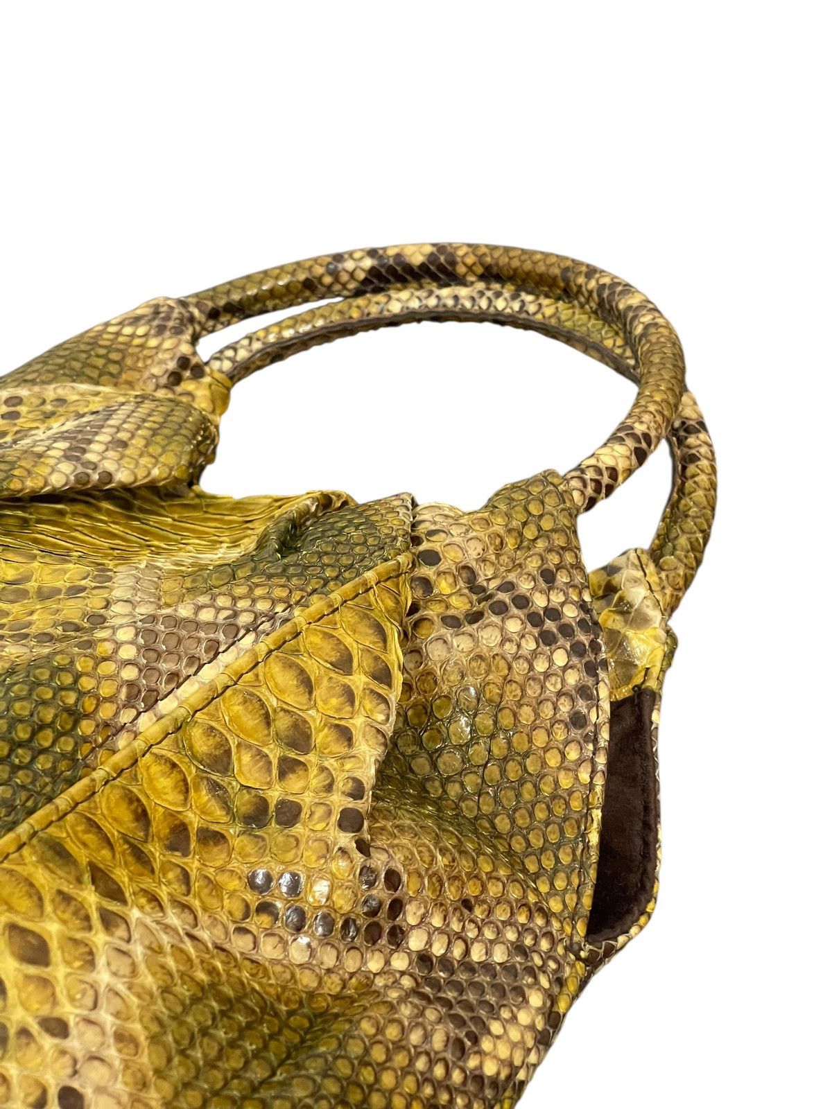 Genuine Leather Full Leather Python Elena Girardi Handmade Hobo Bag 2🟩2 Size ONE SIZE - 8 Thumbnail