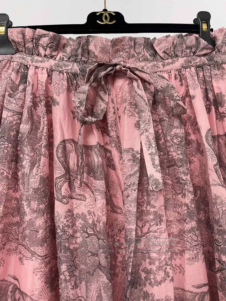Dior Dior Vacation Series Pink Juyi Printed Long Skirt Size 26" / US 2 / IT 38 - 3 Thumbnail