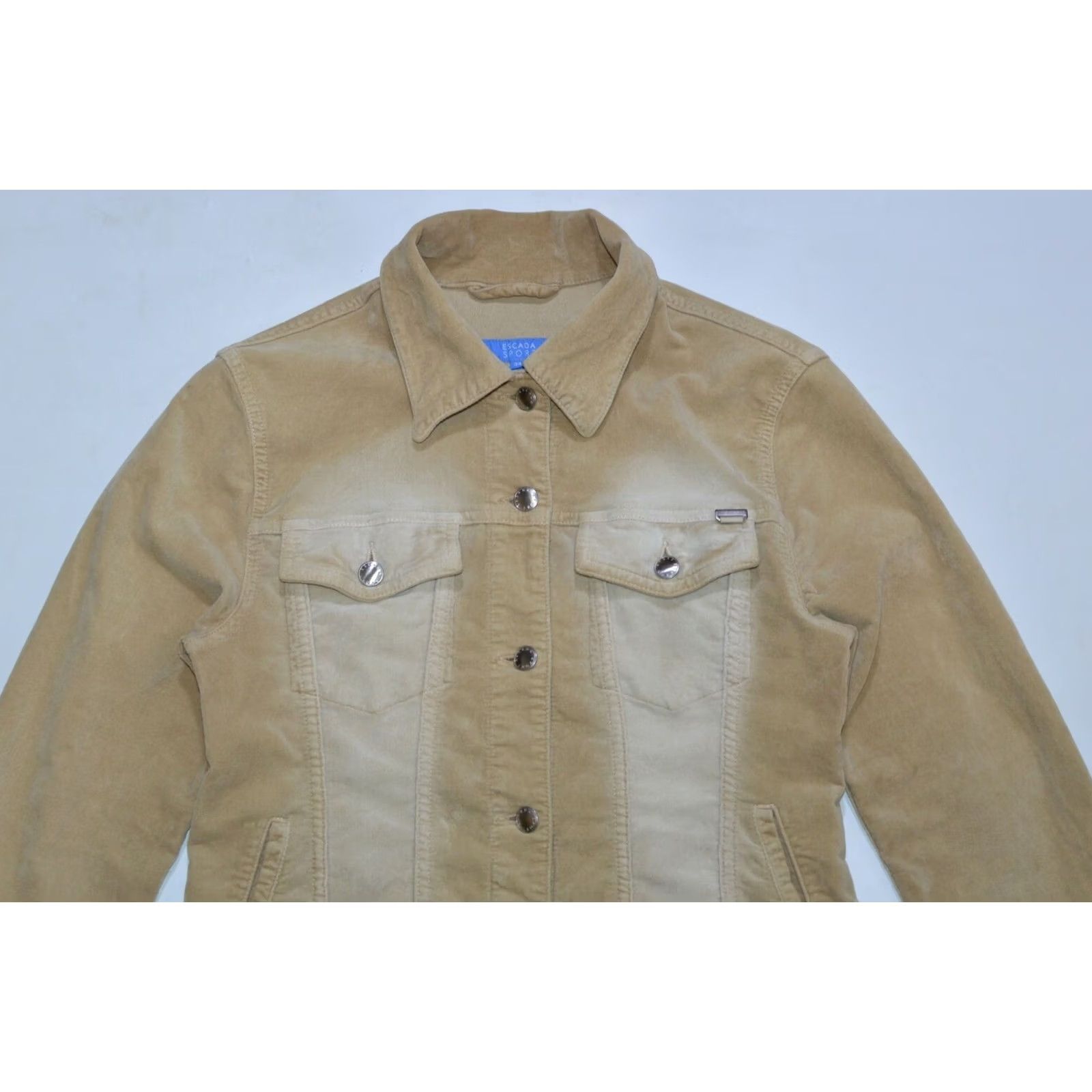 Escada ESCADA Sport Soft Cotton Denim Jacket Wmns Made in Italy Size 34 Beige Denim Jacket Womens 34 Ready to Wear Sports vibe Size XXS / US 00 / IT 34 - 2 Thumbnail