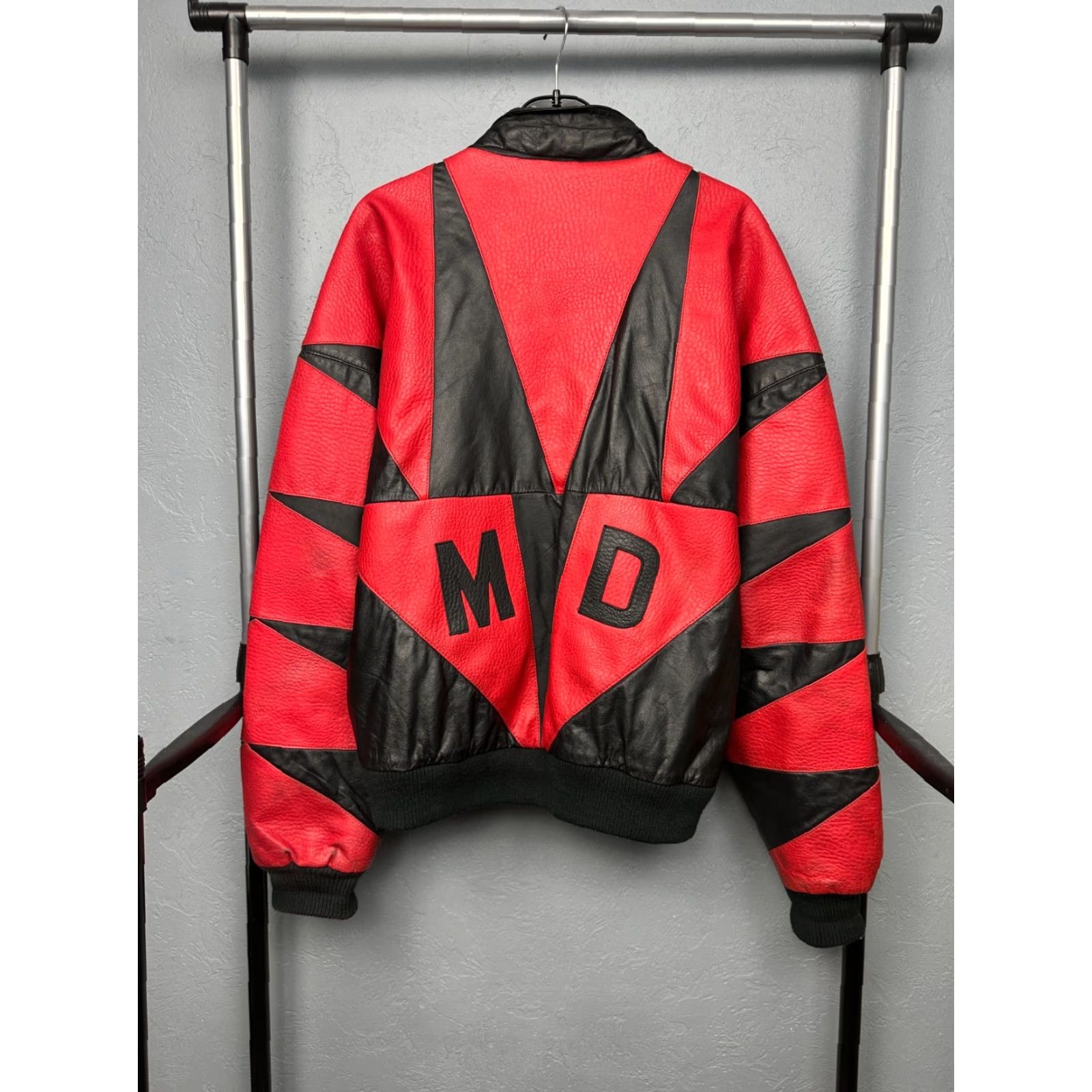 Vintage M&D Vintage Mens Leather Jacket XL Jacket Red Motorcycle Mens XL Leather Jacket Size US XL / EU 56 / 4 - 2 Thumbnail