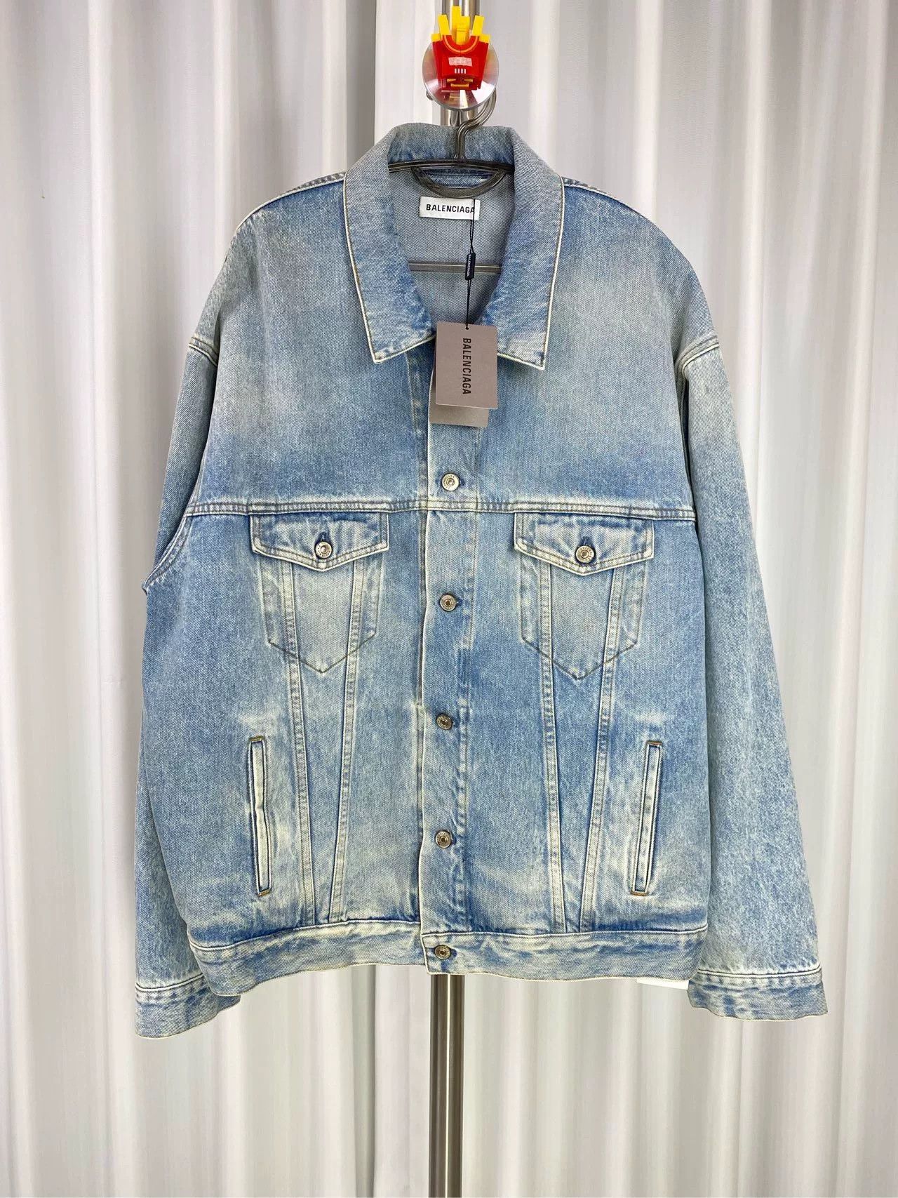Balenciaga Balenciaga Blue Denim Jacket Size 38 Size US S / EU 44-46 / 1 - 1 Thumbnail