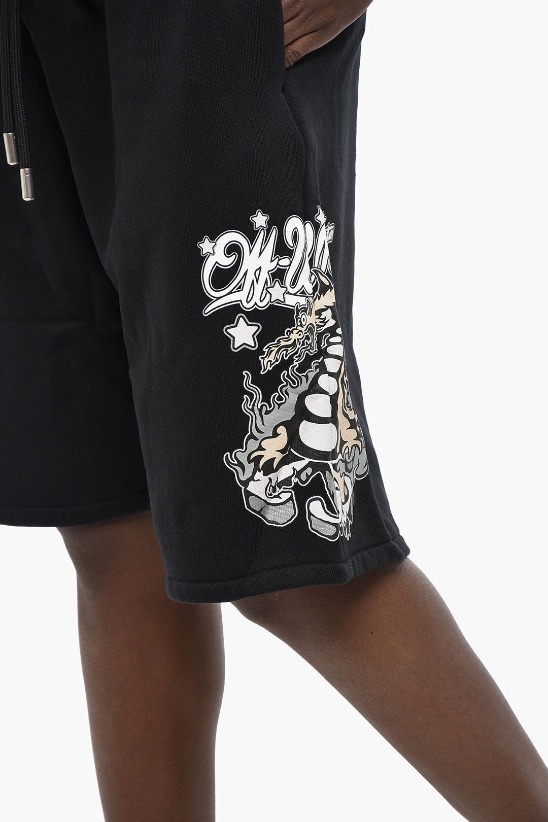Off-White og1mm1025 Jersey Dragon Skate Short in Black Size US 34 / EU 50 - 3 Thumbnail
