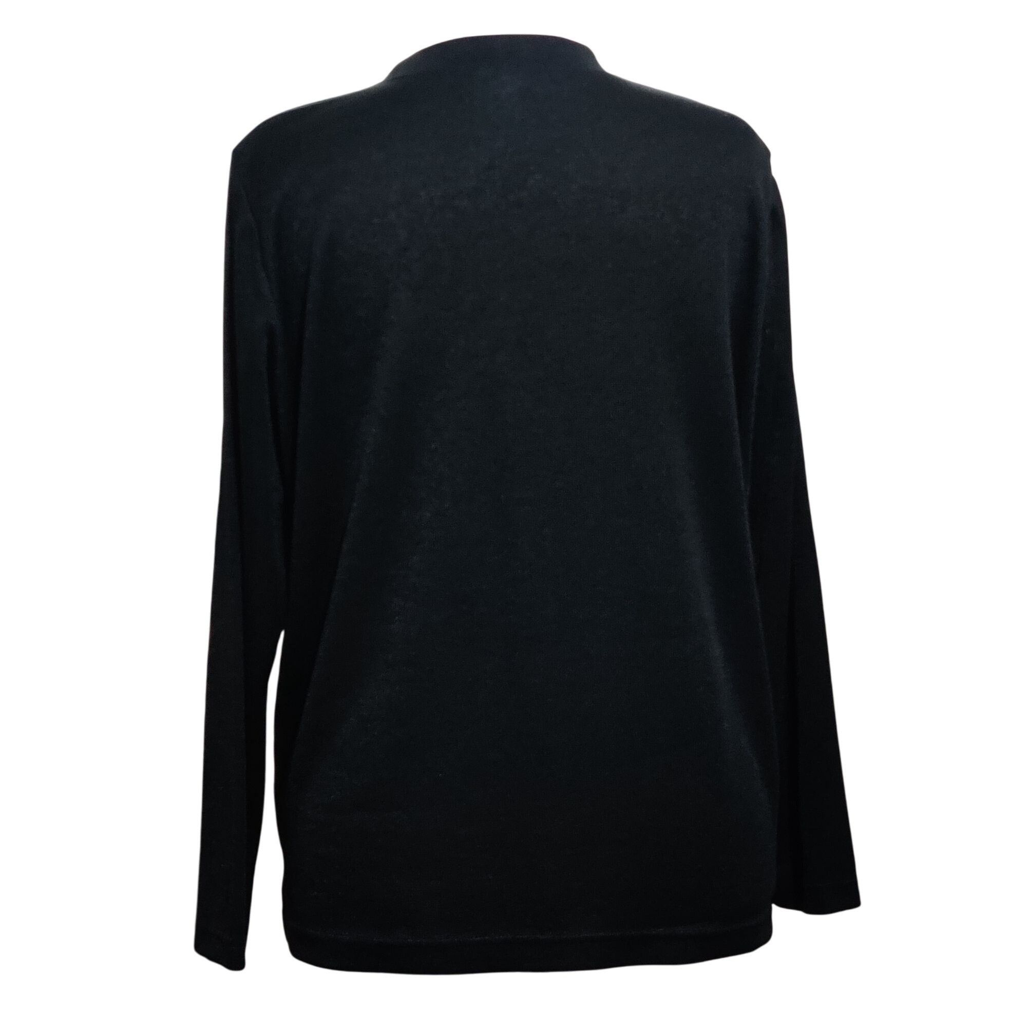 Other BonWorth L Black Long Sleeve Top High Neck Lightweight Cotto Size L / US 10 / IT 46 - 3 Thumbnail