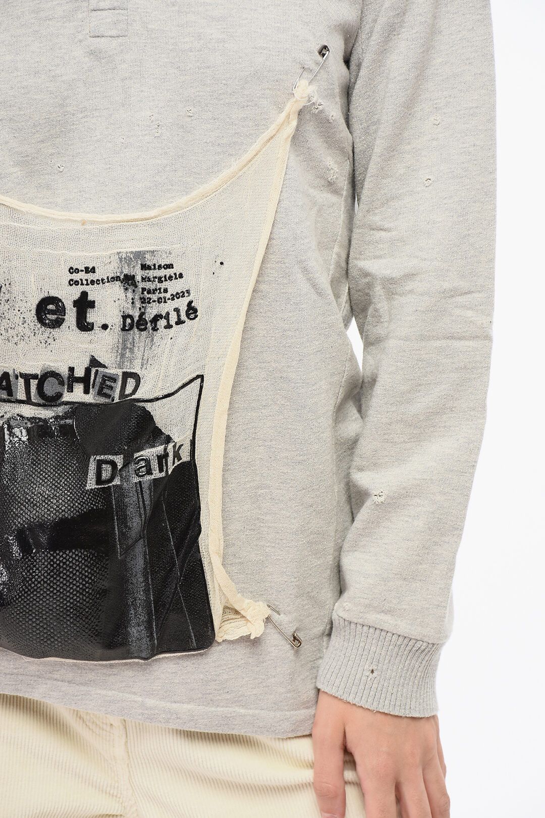 Maison Margiela og1mm0825 Buttons Crewneck Sweatshirt in Grey Size S / US 4 / IT 40 - 3 Thumbnail