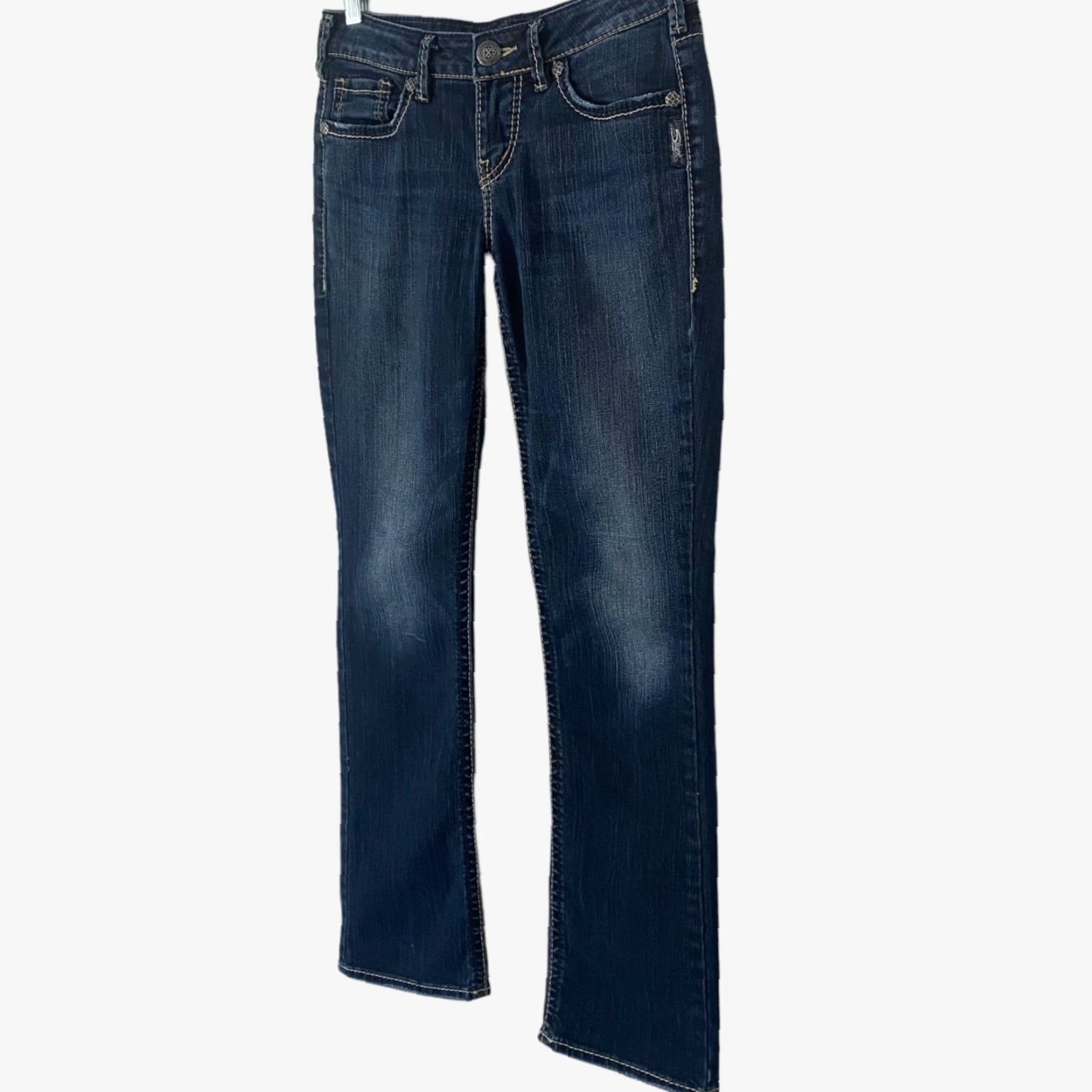 Silver Jeans Co. Silver Jeans Co. Aiko Jeans Women's 26X31 Blue Denim Bootcut Low-Rise Mid-Slim Size 26" / US 2 / IT 38 - 2 Thumbnail