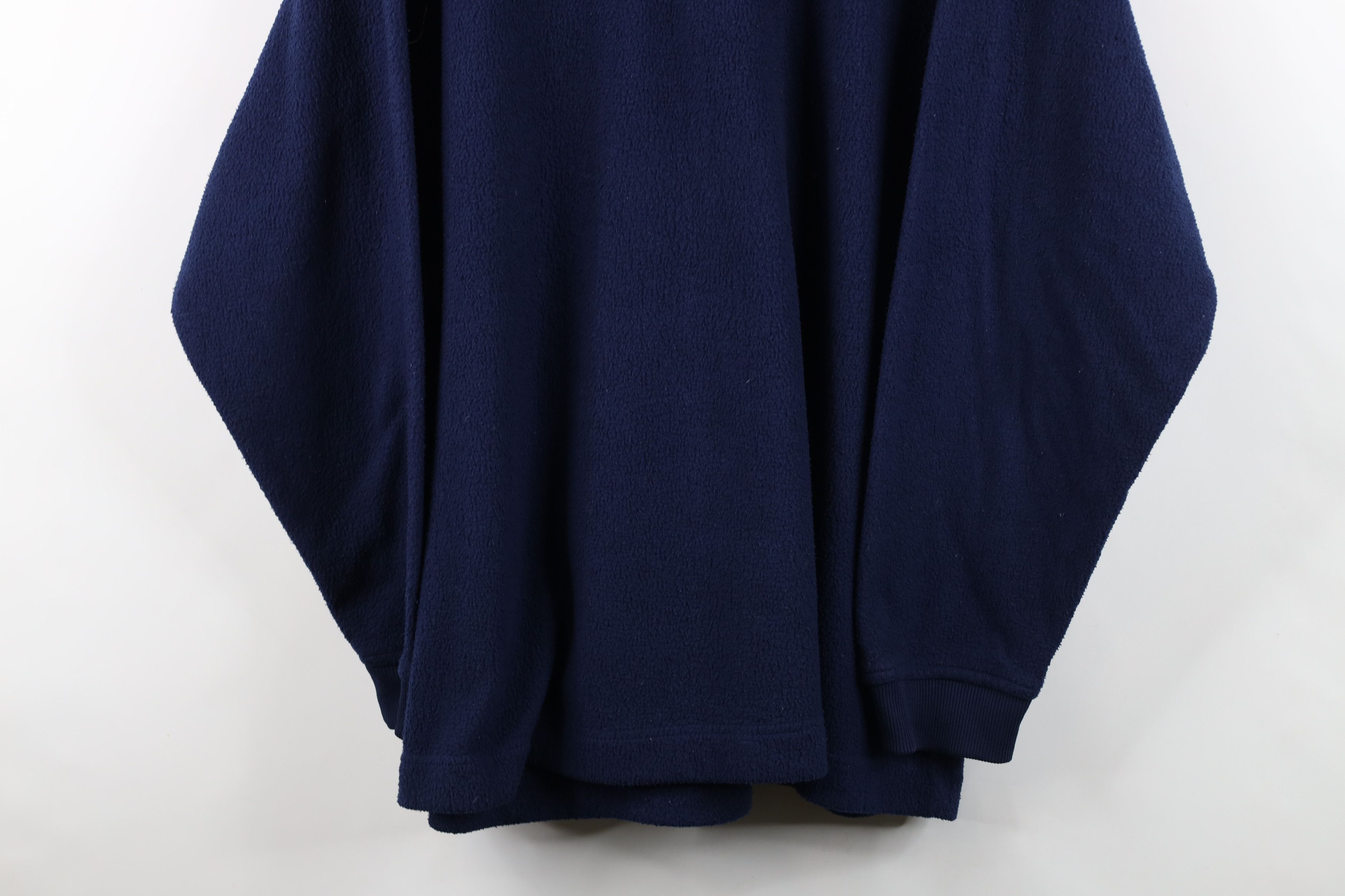 Vintage Vintage 90s Streetwear Blank Fleece Henley Hoodie Sweatshirt Size US XL / EU 56 / 4 - 3 Thumbnail