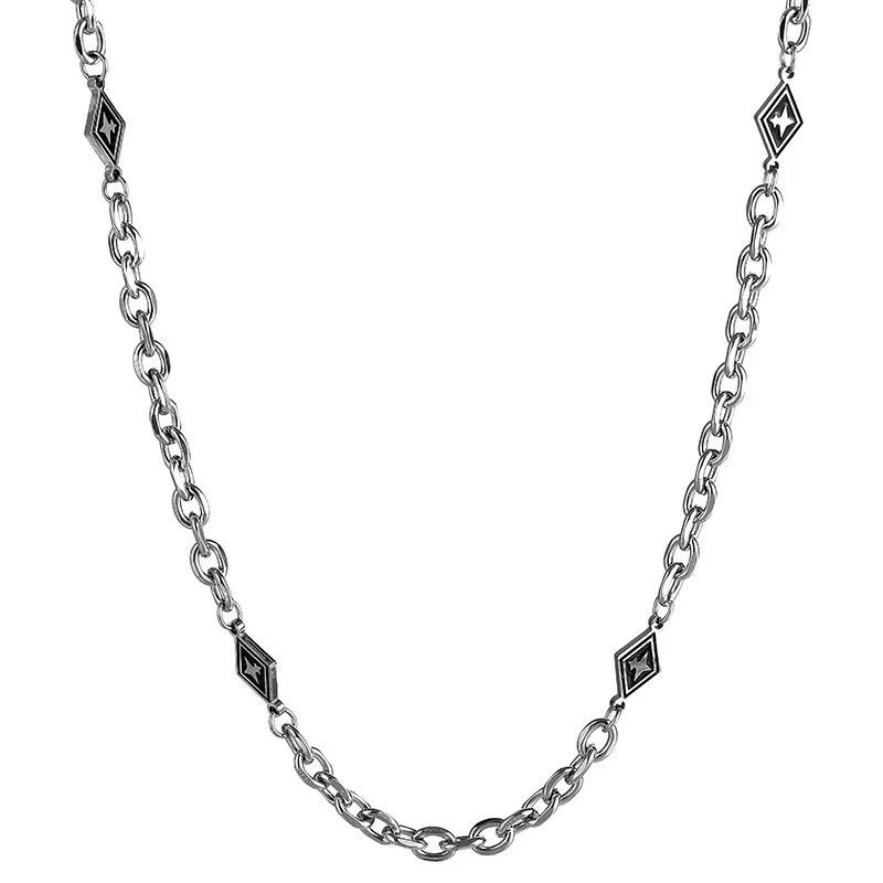 Jewelry Big O chain Square Shape Pendant Necklace Size ONE SIZE - 3 Thumbnail