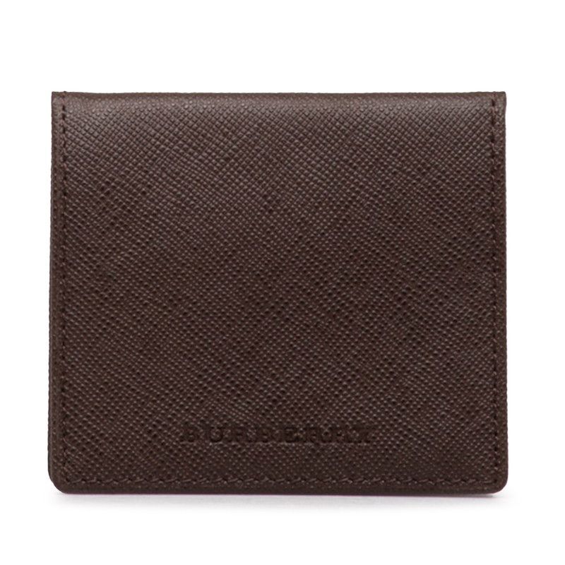 image of Burberry Leather Coin Purse in Brown, Women's