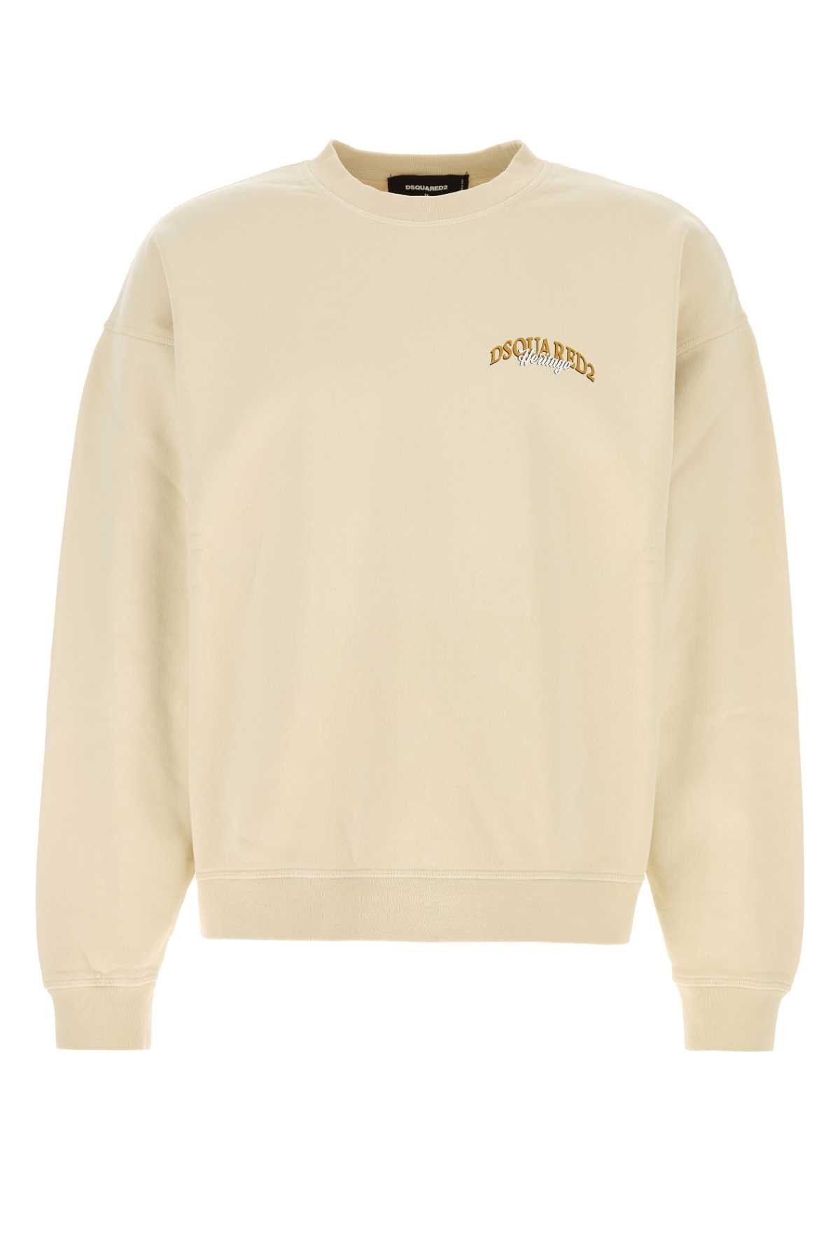 Dsquared2 Beige Cotton Sweatshirt Size US L / EU 52-54 / 3 - 1 Thumbnail