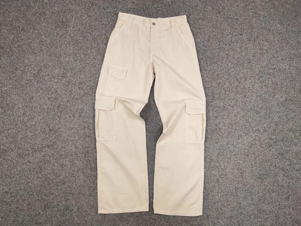 Japanese Brand Vintage 90's Japanese Baggy Beige Multi Pocket Cargo Pants Size US 31 - 6 Thumbnail