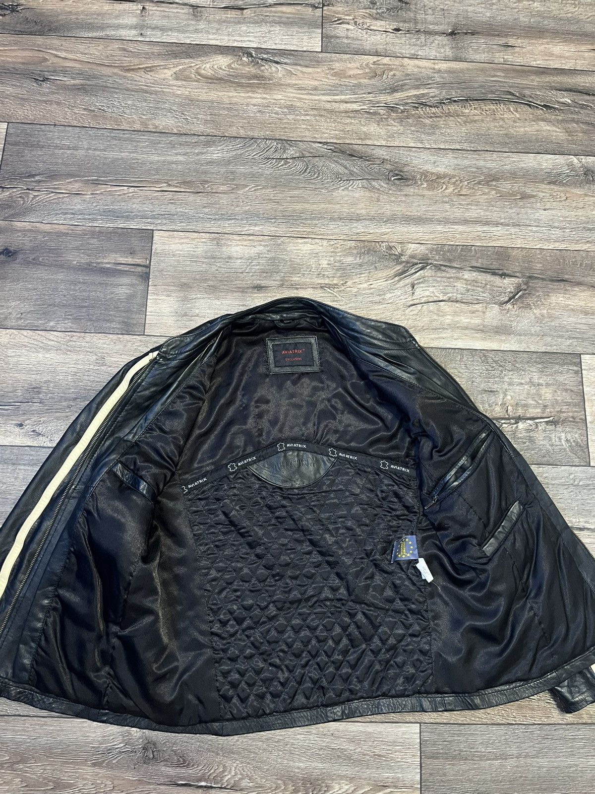 Genuine Leather × Leather Aviatrix Black Leather Bomber Jacket Size S Size US S / EU 44-46 / 1 - 6 Thumbnail